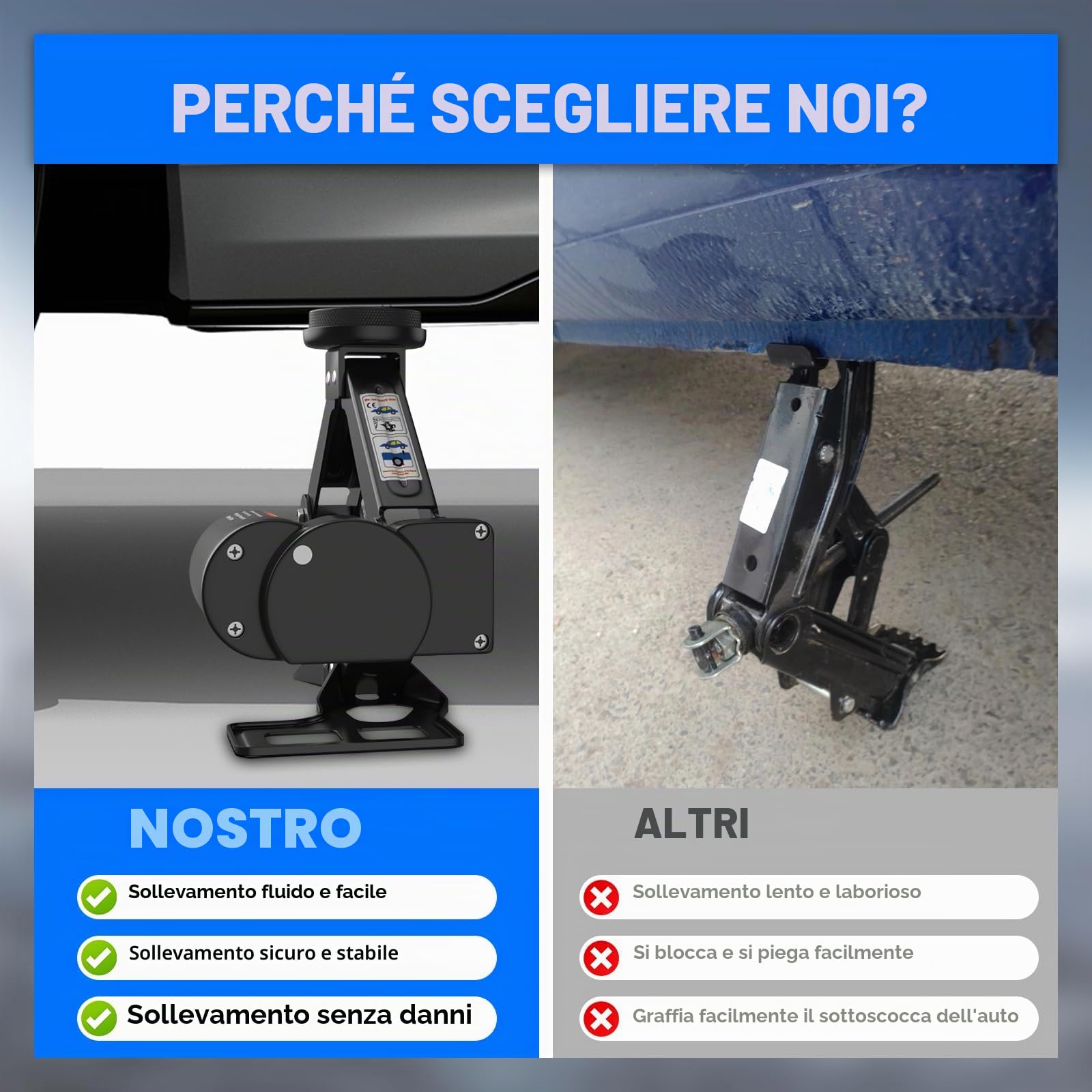 IMAYCC Elettrica Cric Per Auto 2T, Universale Cric Auto per Tesla 3/Y/X/S Con Tampone In Gomma, Cric Portatile Con Chiave Per Dadi Ruota, Kit Emergenza Auto Tesla Manutenzione e La Riparazione