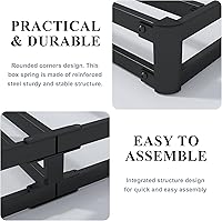 Vista 5 de 4 Inch Box Spring for Twin Bed,Twin Size Box Spring Only,Heavy Duty Mattress Foundation,Metal Bed Base,Non-Slip,Easy Assembly