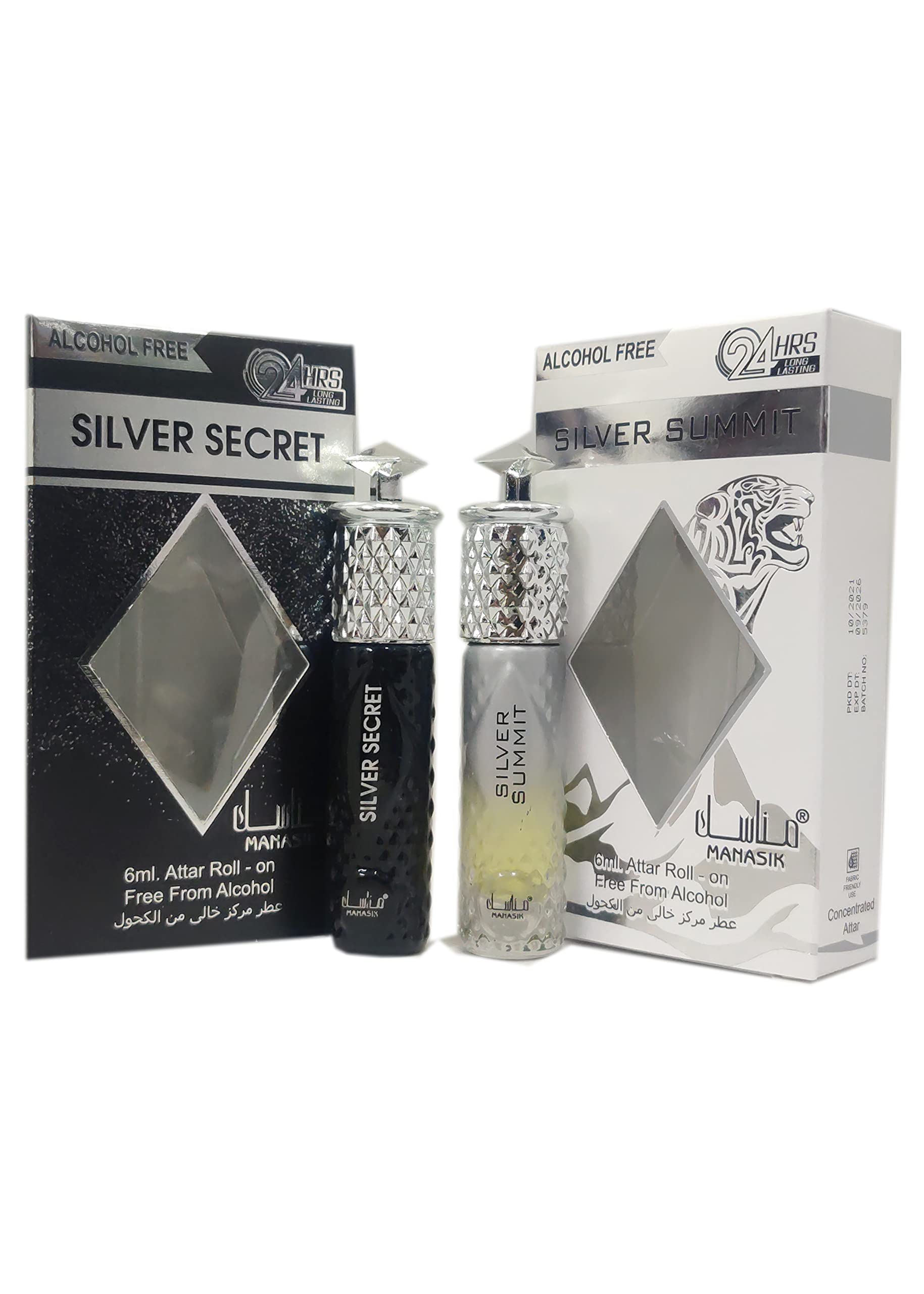 MANASIK SILVER SECRET & SILVER SUMMIT Alcohol - Free Concentrated Attar Roll On 6ml (COMBO SET)-picture-48