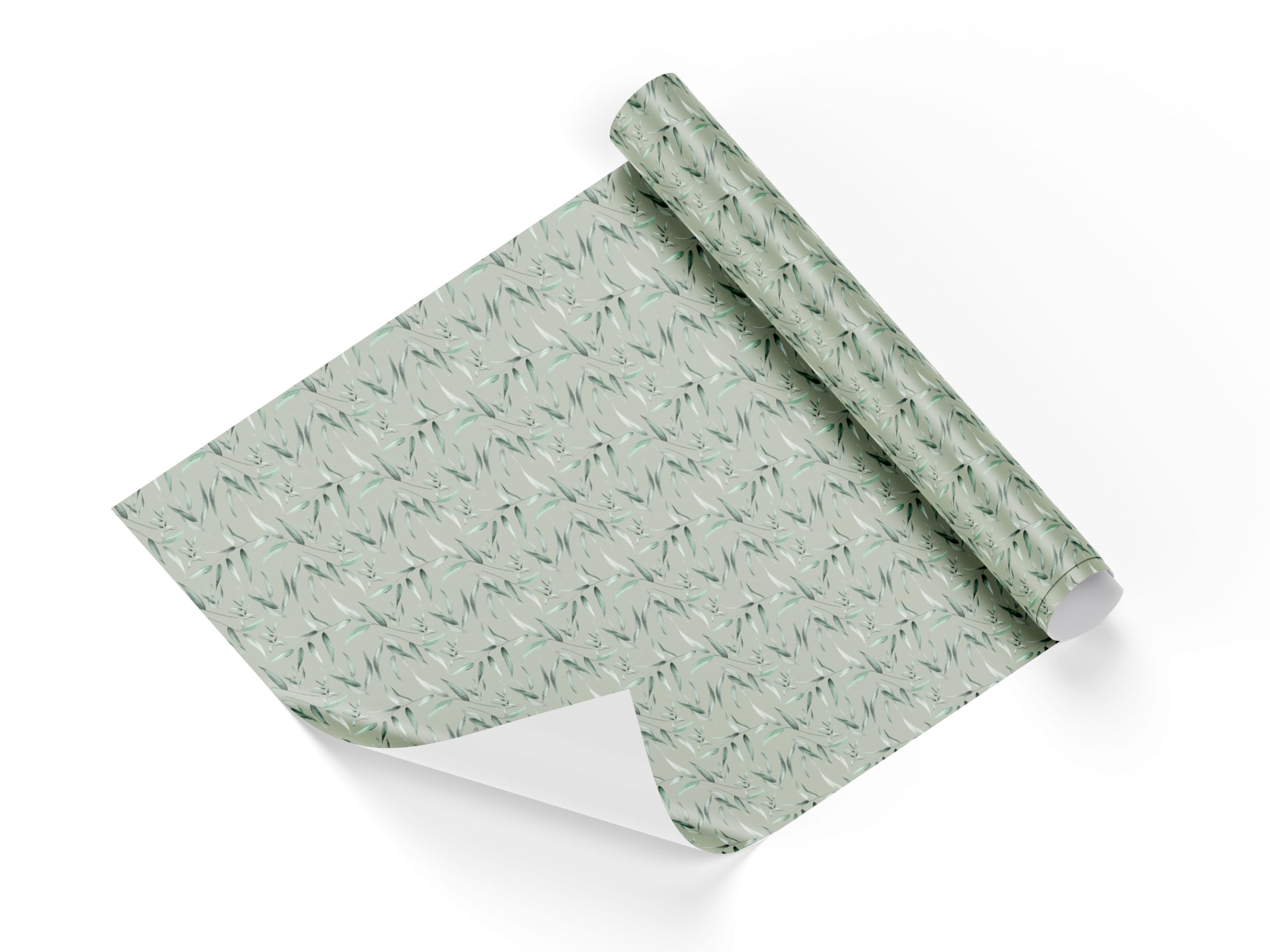 Papel pintado hojas vinílico lavable 350x58cm para empapelado de paredes