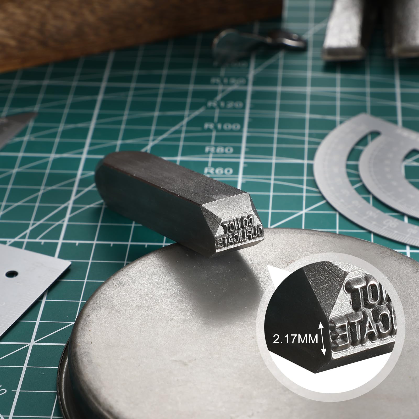 Steel 'Do Not Duplicate' Key Stamp Punch – 1/16 Inch Font, Compact Metal Stamp Tool For Keys, DIY Crafting & Personalization – Silver