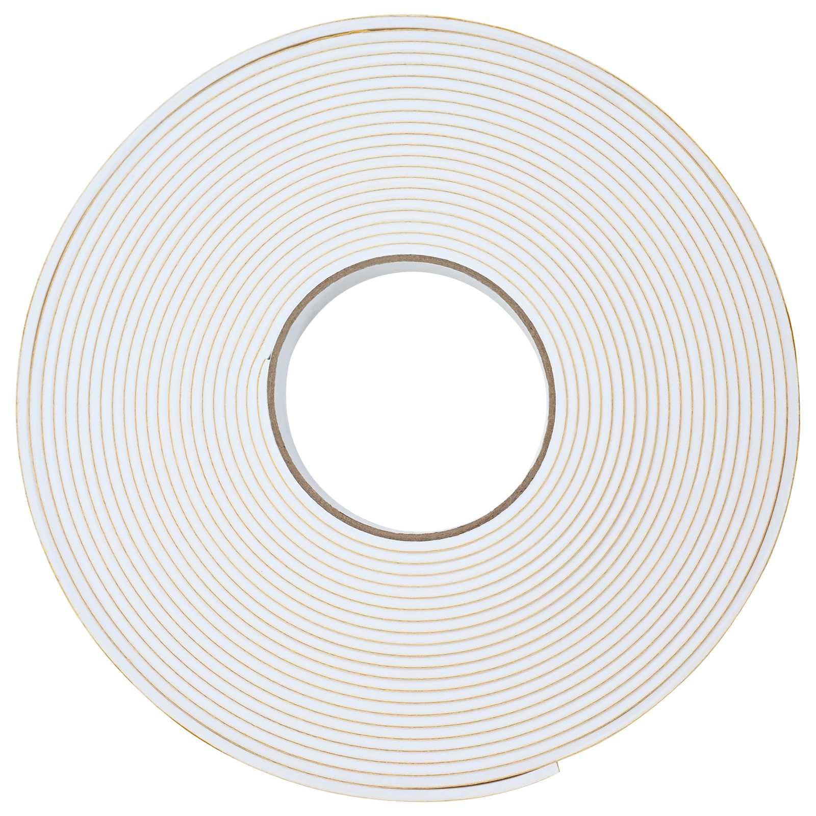 Cinta de sellado autoadhesiva de espuma CR, juego de 5 unidades, color blanco, 10 mm x 10 m, 4 mm de grosor, para puerta, ventana, pared, tubo sellado