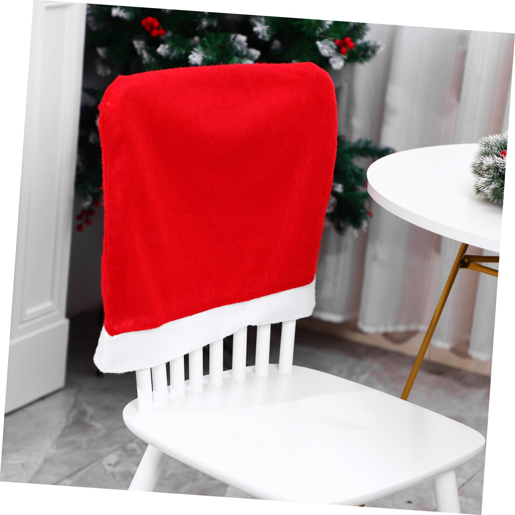 PRETYZOOM 10 Piezas Fundas para Sillas Navideñas Rojas Fundas Navideñas para Sillas para Interiores para Fiestas de Navidad Cocina o Sala de Estar