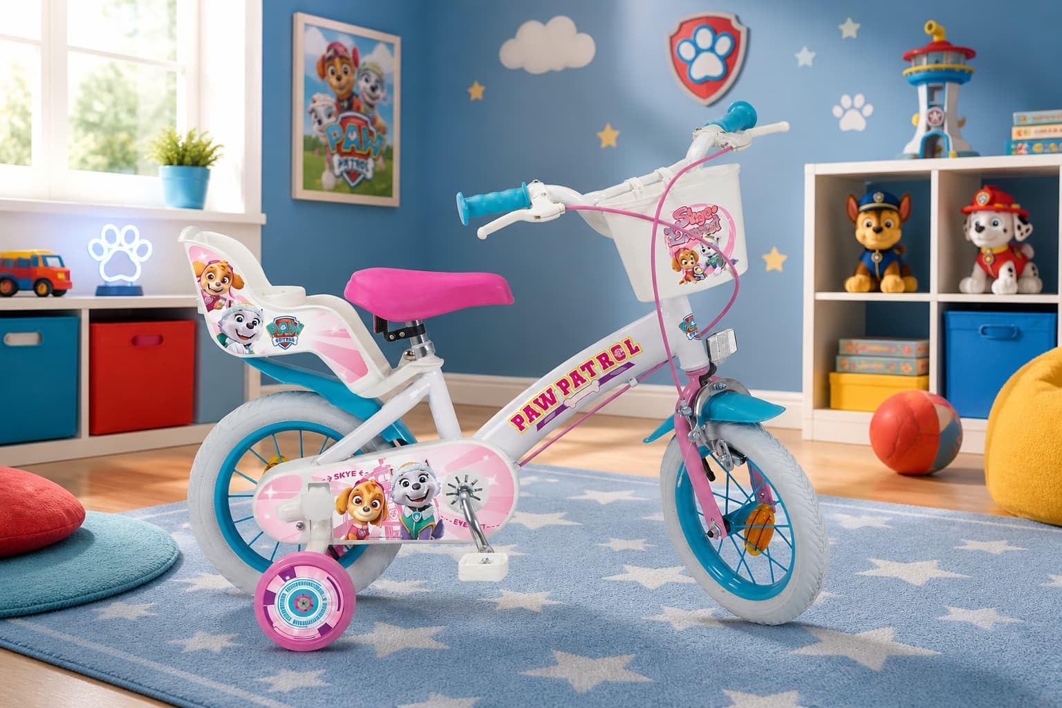 TOIMSA Bicicletta 12" Paw Patrol Skye e Everest