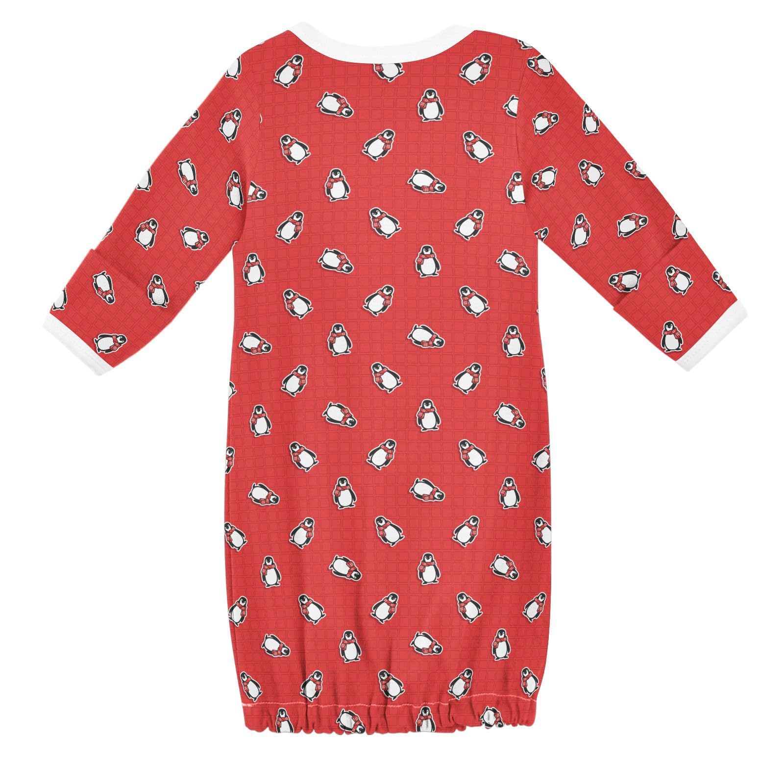 WIFIU Penguin Christmas Hat Baby Girls Boys Sleeper Gown Cotton Nightgown Long Sleeve, Baby Nightdress Sleeping Clothes for Newborn 3-6 Months Multicolor