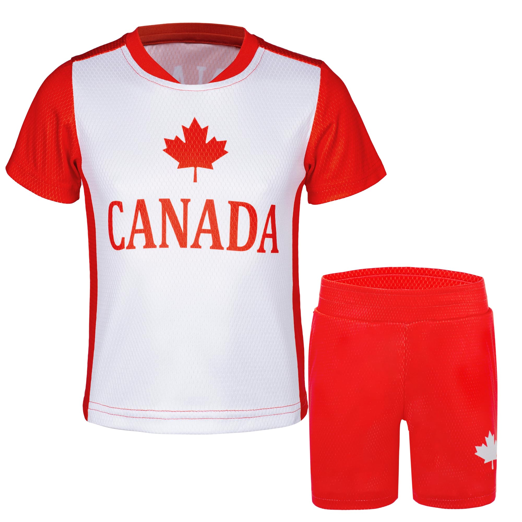 Unisex Kids Soccer Jersey and Shorts Kit 2-Piece Set Boys Girls Football Outfits for Little Athlete 2-14 Years