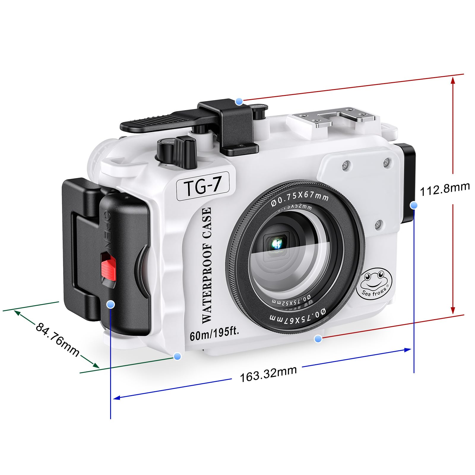 Amazon.com: Seafrogs 60m/195ft Underwater Camera Housing for