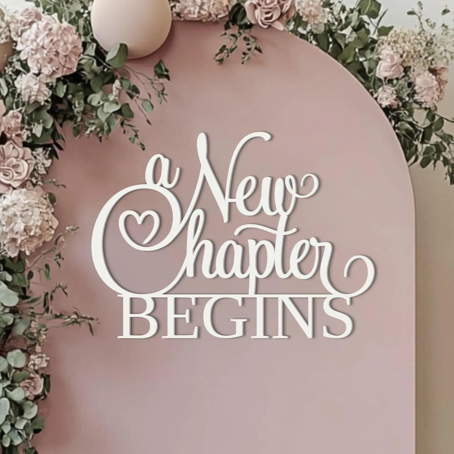 A New Chapter begins Sign,Wooden Bridal Shower Party Sign for backdrop,Baby Shower Decorations for Book Themed,Reading Themed Party Decorations