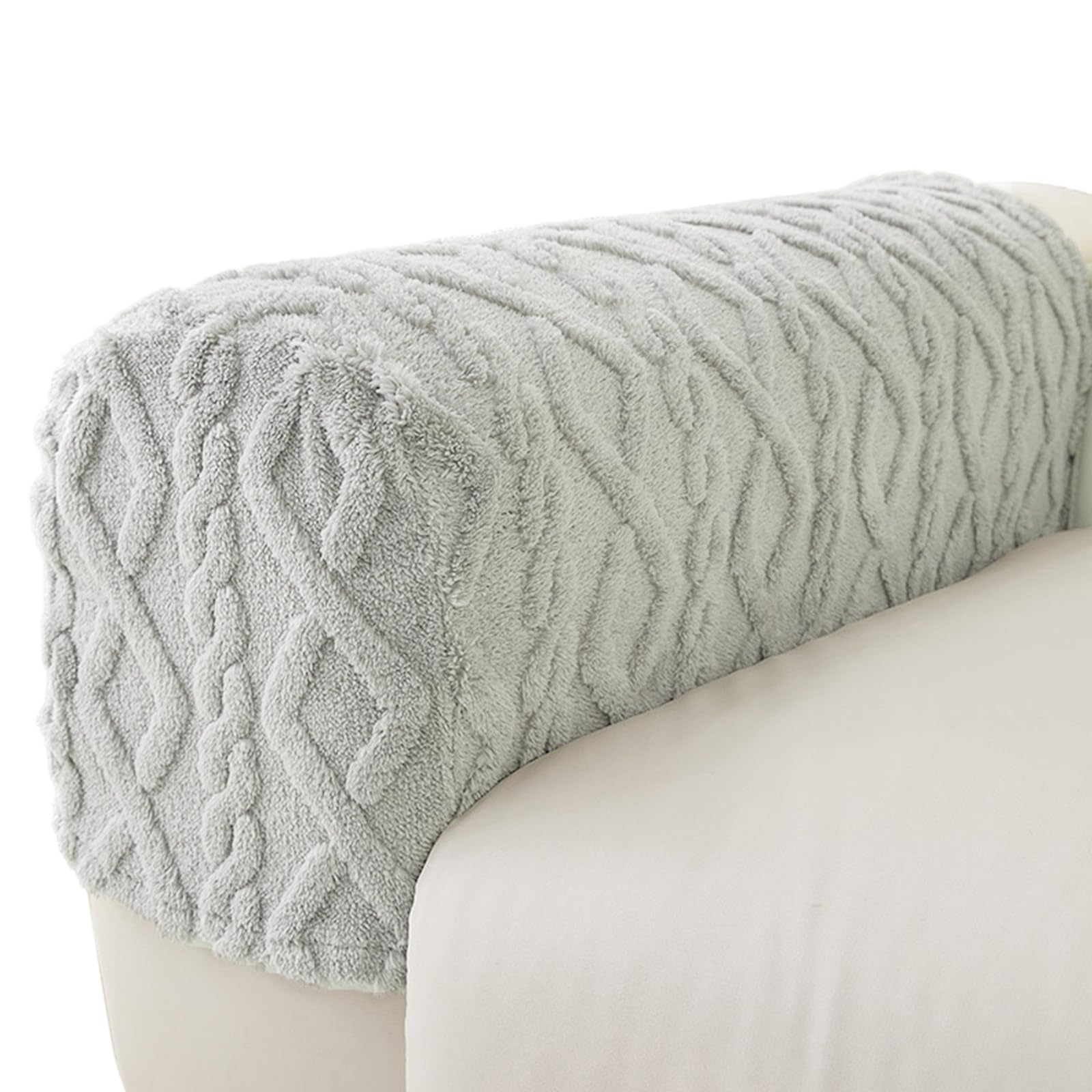 Piceioep Luxurious Plush Sofa Arm Cover for Comfort and Warmth Furniture Protector Machine Washable Fuzzy Armrest Slipcover Washable Arm Cover