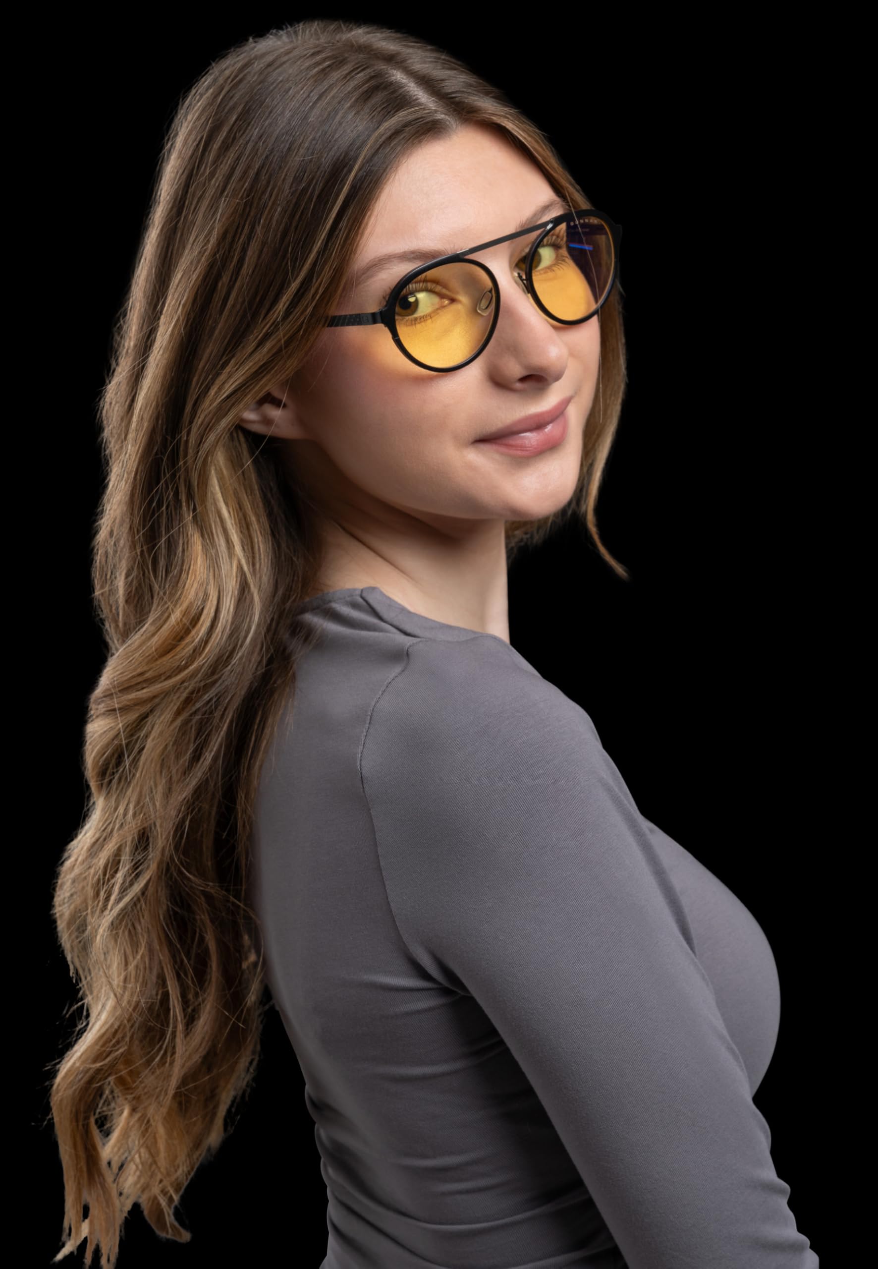 Gunnar Blaulichtfilter-Brille - Pacifica - Onyx/Silber - Amber