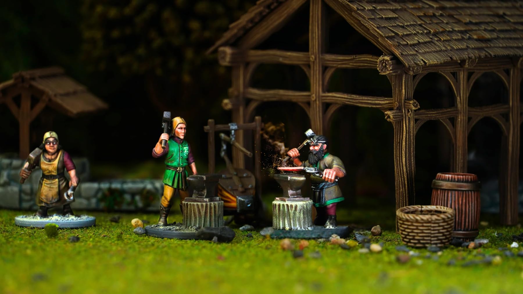 Wargames Atlantic: Fantasia classica - abitanti del villaggio (2) Elfi e nani