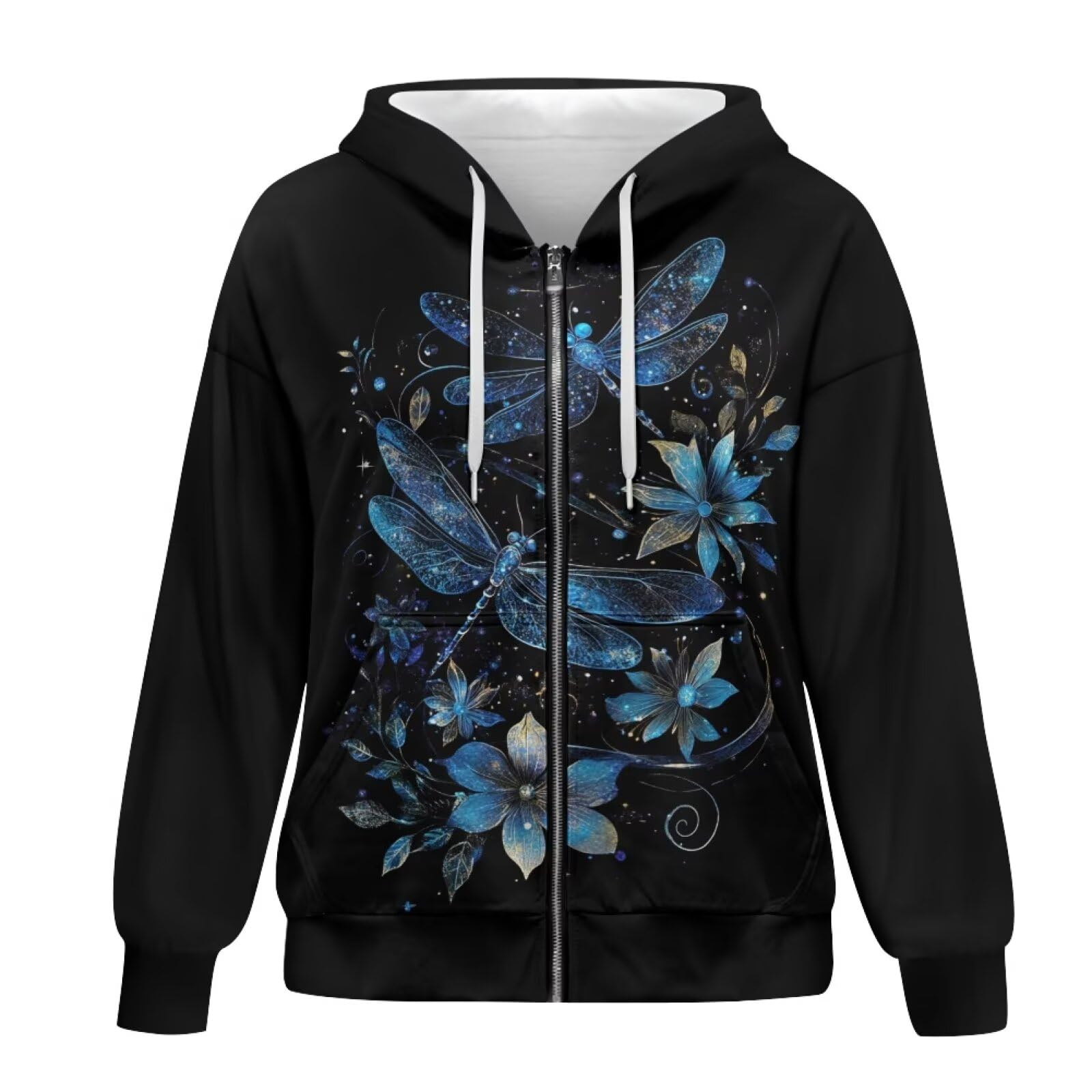 Showudesigns Zip Up Jackets for Women Plus Size Hoodies & Sweatshirts Fall Pullover Spring Tops