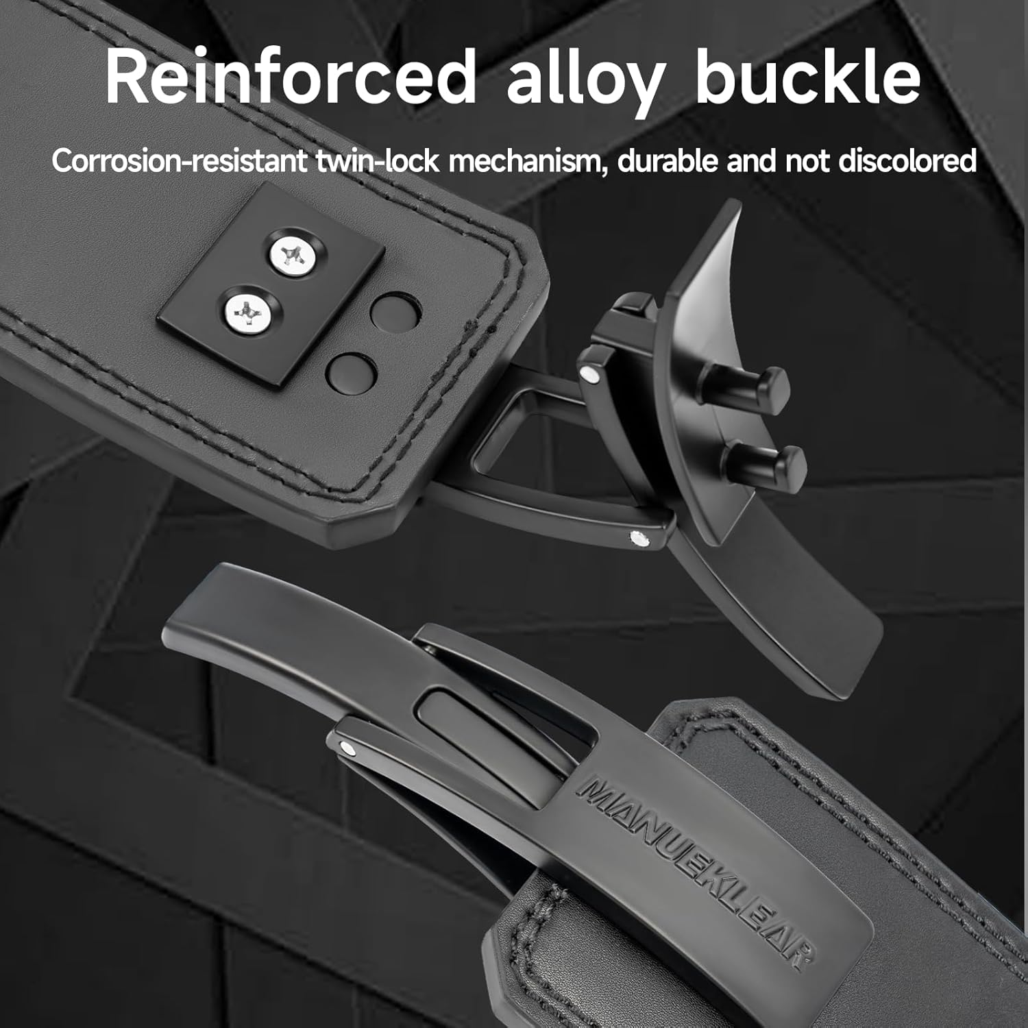 MANUEKLEAR 10mm Thick & 4inch Wide Weight Lifting Belt Lever, Lever Belt Weightlifting for Men and Women, Powerlifting Lever Gym Belt for Squat Deadlift Workout - Image 7