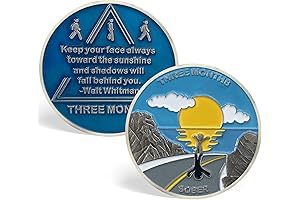 90 Day Sobriety Coin with Impressive Eagle Design