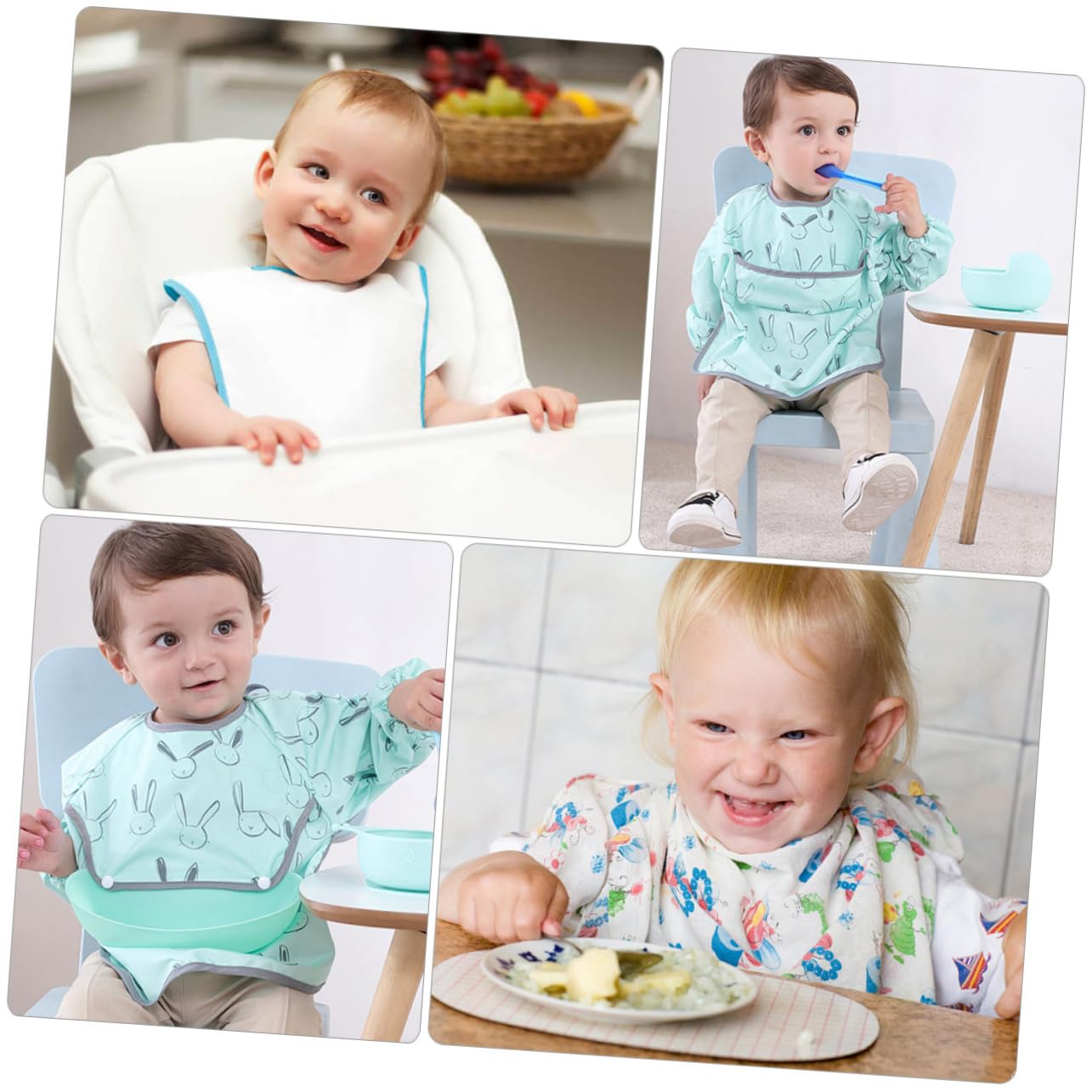 3 Sätze Lätzchen baby bibs babylätzen overol para niño Overalls für Kinder Baby isst Kittel Kinderschürze dünner Schnitt Arbeitskleidung Babybedarf Kleinkind Polyesterfaser