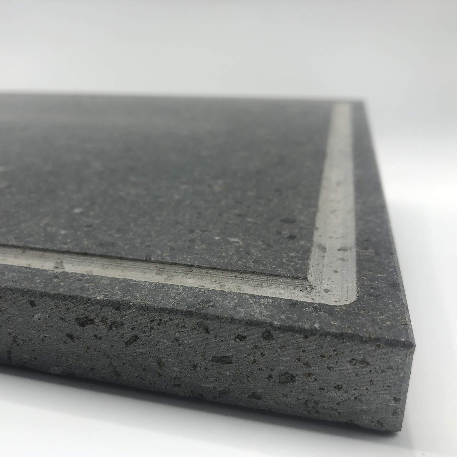 Parrilla de piedra volcánica Etna, placa pulida para barbacoa, 39 x 30 x 2 cm, ideal para verduras, carnes y pescados