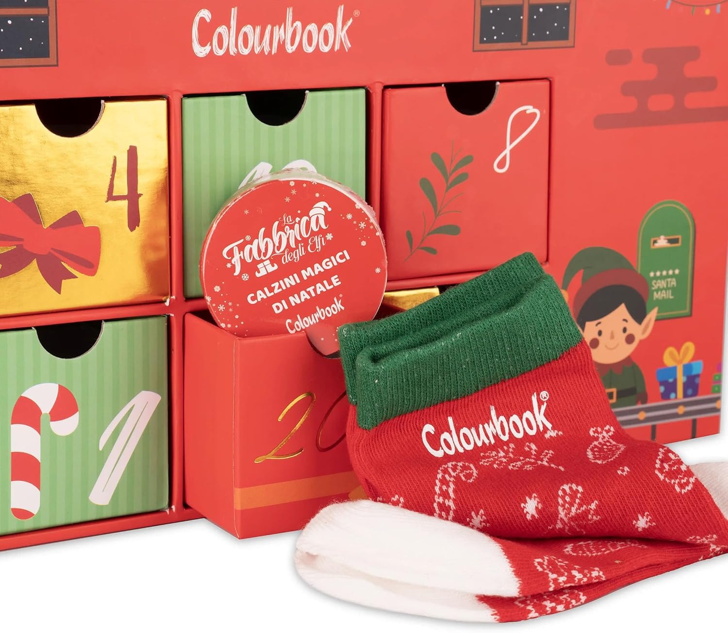 Calendrier de l'Avent Colourbook Noël 2025 Arbre Noël Surprises Papeterie