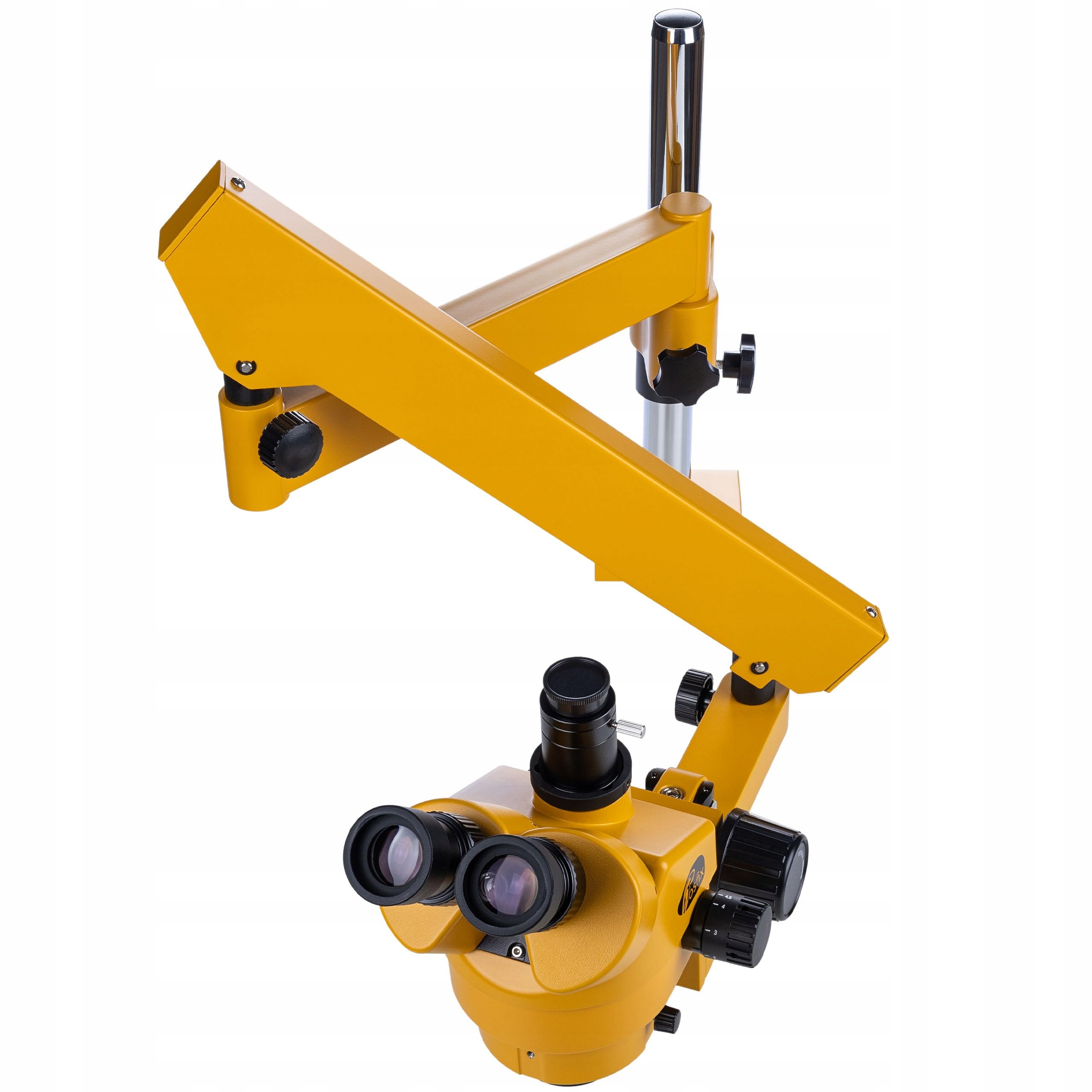 Trinocular Microscopio Rosfix Neptune Pro Orange Pro Set – Microscopio estéreo 7-45x con cámara USB-C 4K, lente 0,5X Barlow, anillo de luz LED 56 LED, montaje en brazo | Laboratorio de electrónica de
