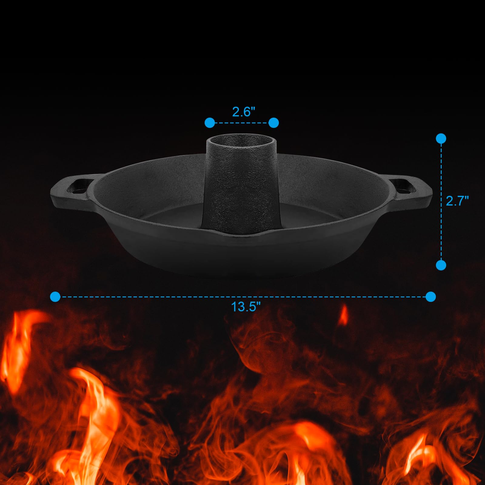 Cast Iron Chicken Roaster Onlyfire - Vertical Poultry Roaster With Beer ...
