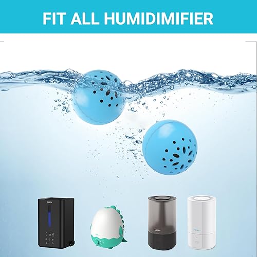 Miniatura 6 de Bola de limpieza del humidificador combate el moho del humidificador y las bacterias con limpiador humidificador, evita la acumulación de agua dura,