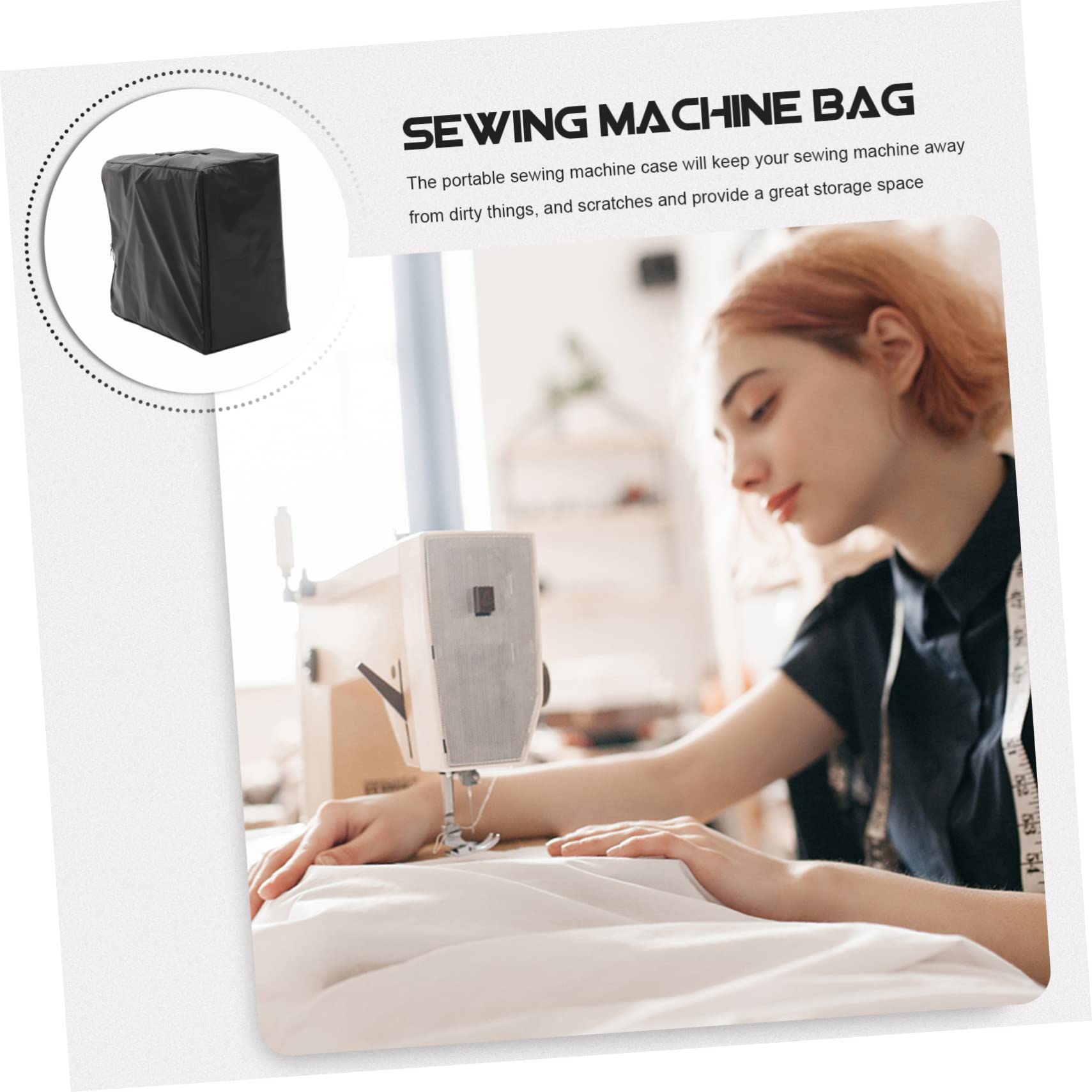 OSALADI Borsa Porta Macchina da Cucire Nero in Poliestere Portatile Protezione Pratica Custodia Comoda per Macchina da Cucire Domestica per Appassionati di Cucito