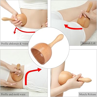 Deston Wooden Massager Stick For Fascia Cellulite Muscle & Abdomen - View #4