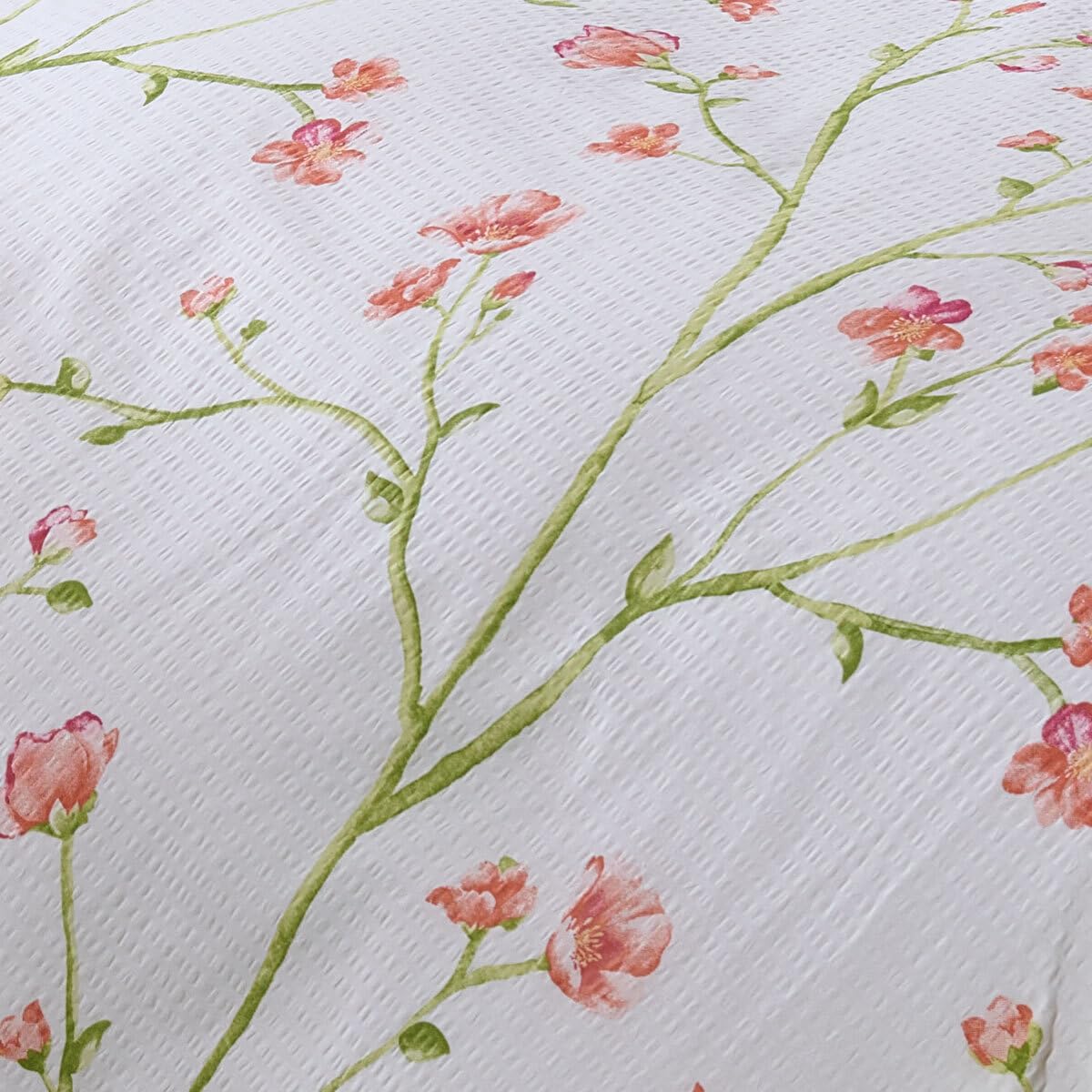 Traumschlaf Seersucker Sommerbettwäsche Melbourne weiß – bügelfrei & pflegeleicht mit floralem Blütendesign aus 100% Baumwolle - 135x200 cm + 80x80 cm