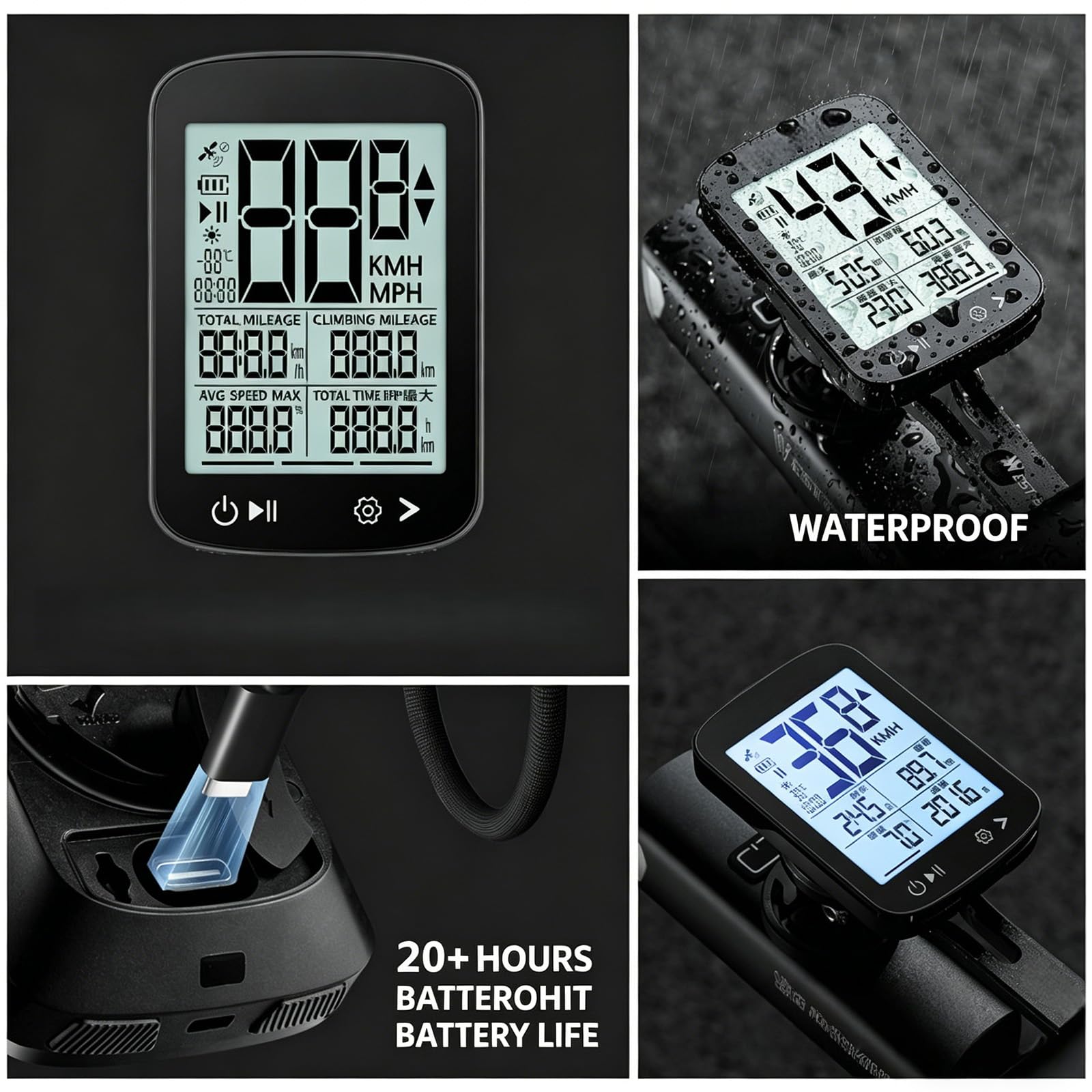 Compteurs kilométriques de vélo de Route