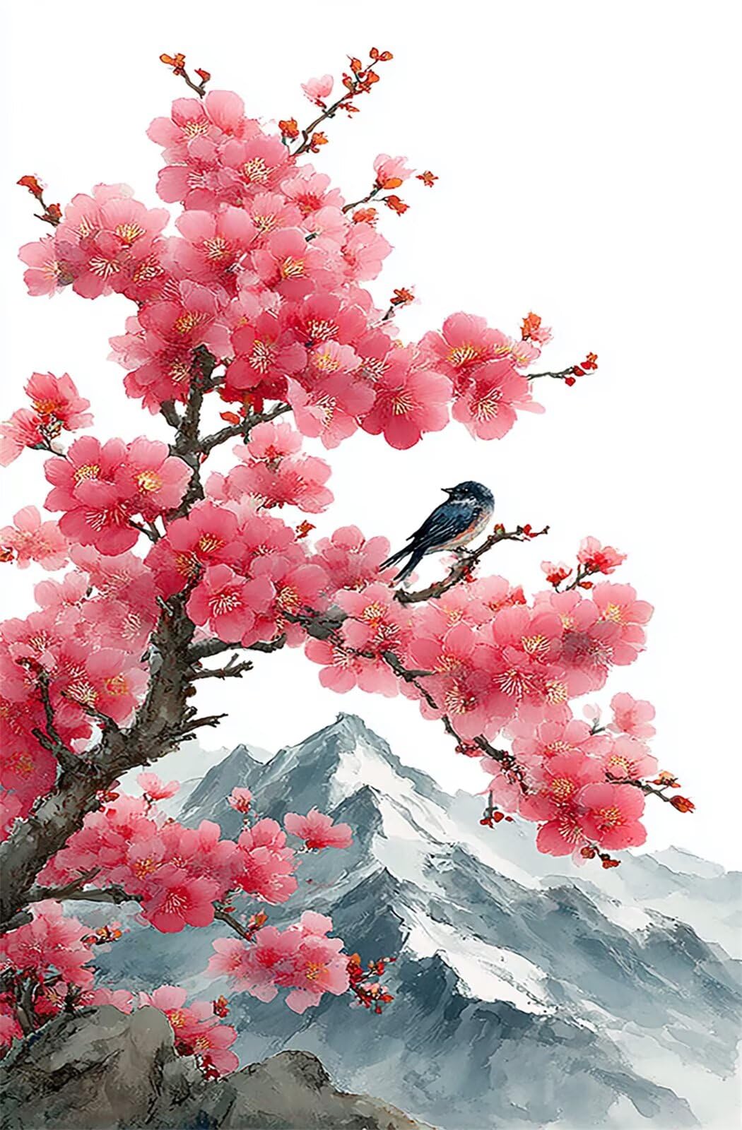 Puzzle 1200 Pezzi per Adulti Uccelli Fiore Montagna Gioco Educativo Divertimento Impossible Difficile Puzzle per Adulti 1200 Pezzi 75 x 50 cm