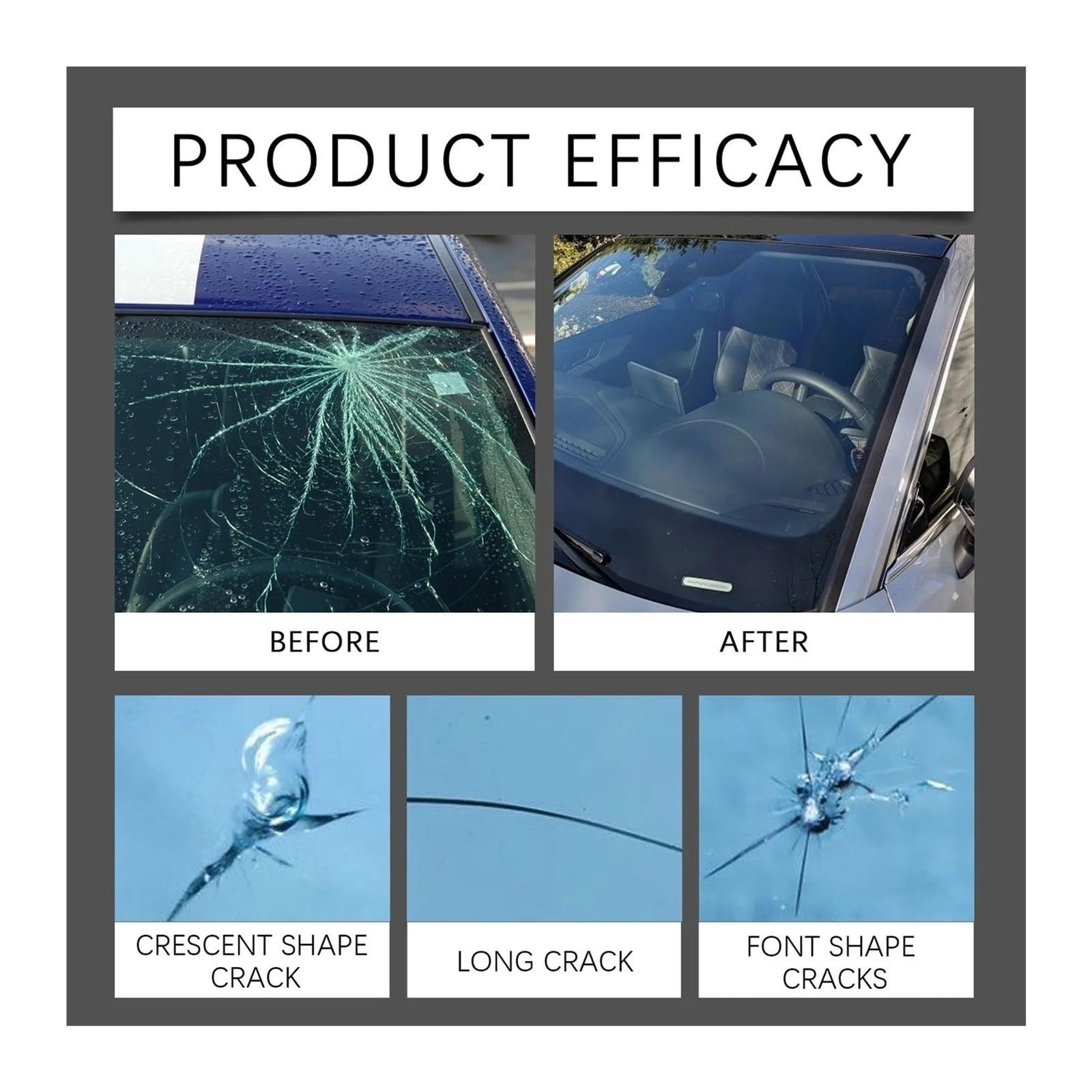 Universelles Auto-Windschutzscheiben-Reparaturset mit Nano-Flüssigkeit(5 Set 20ml)