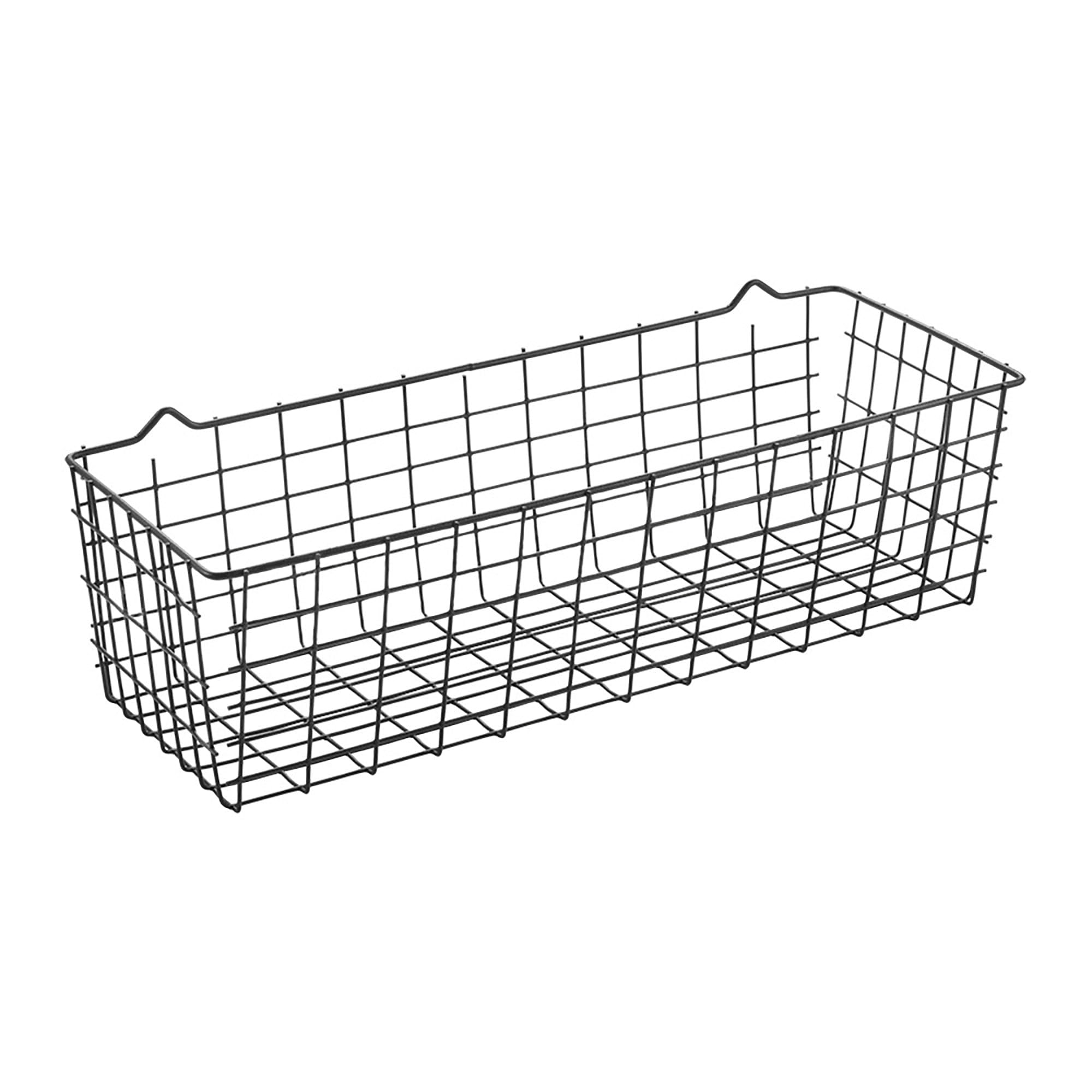 Metaltex Lava Koala - Wire Multi Purpose Basket - Space-Saving Wall Basket - Kitchenware Organiser for Kitchen Essentials - Wire Basket With Touch-Therm Finish -33 x 12 x 9cm, Black