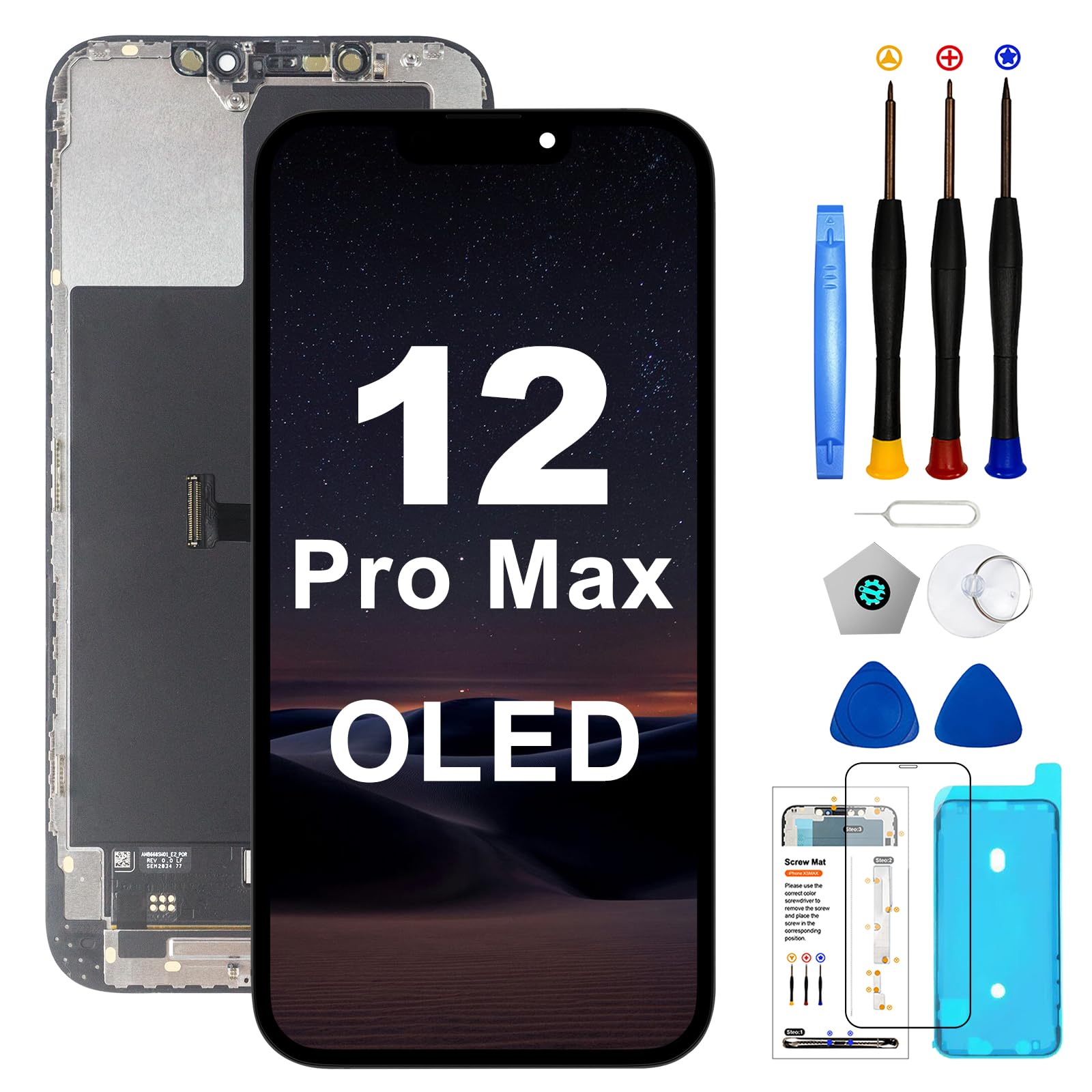 Photo 1 of LMQ OLED Screen Replacement for iPhone 12 Pro Max (6.7")