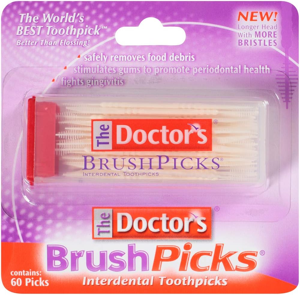 The Doctor's BrushPicks Interdental Toothpicks, 60 Picks