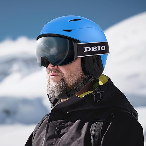 Miniatura 2 de Casco de snowboard, casco de esquí para adultos, con 9 rejillas de ventilación, carcasa de ABS y espuma EPS, cascos de nieve para hombres y mujeres