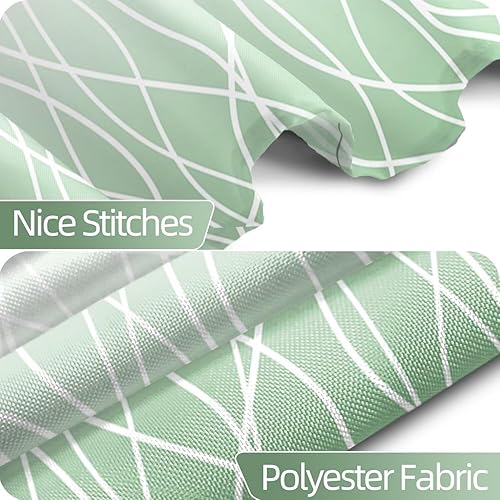 Miniatura 14 de Cortina de ducha pequeña a rayas gris claro degradado para baño, 36 x 72 pulgadas, juego de cortina de ducha geométrica para cabina de RV con Gris