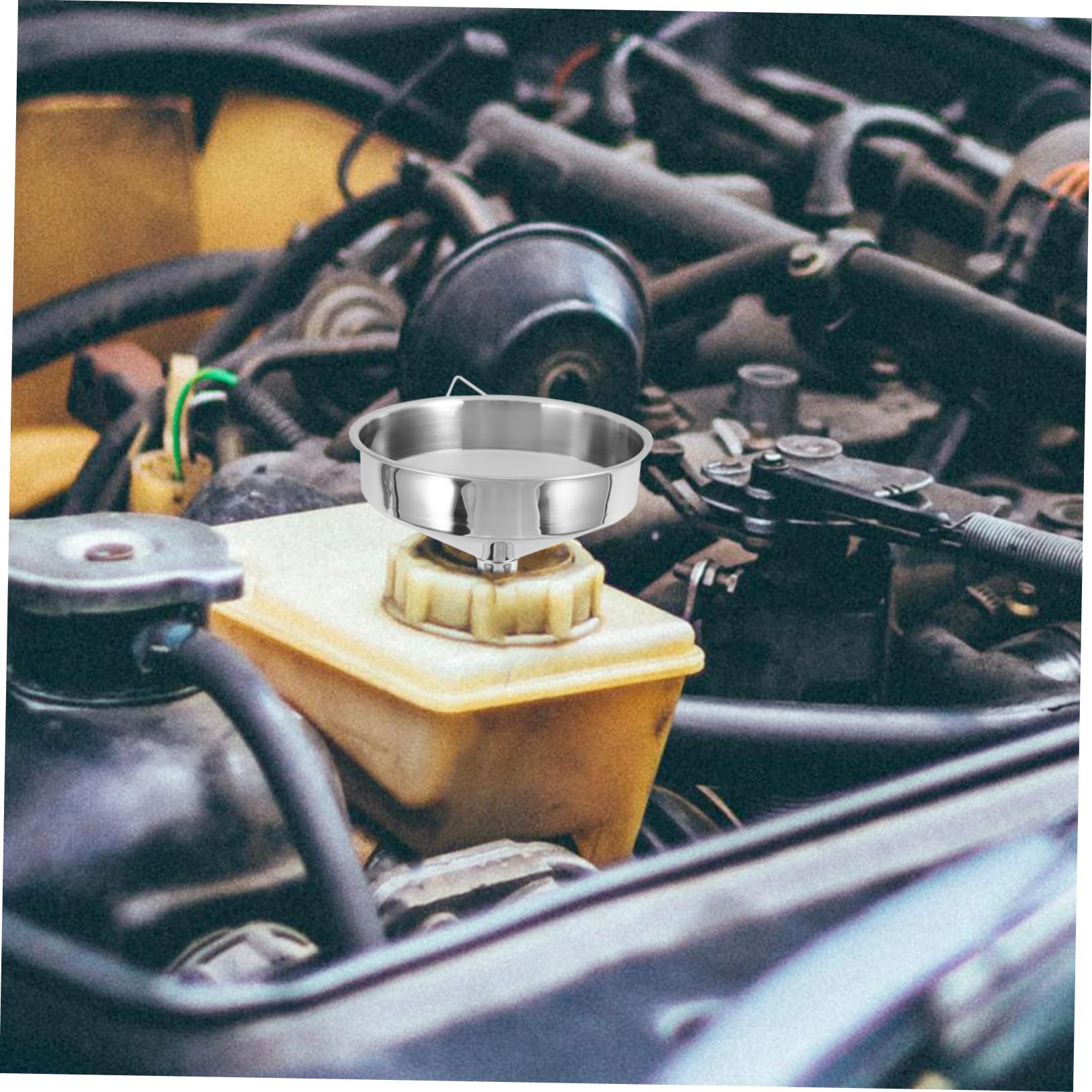ABOOFAN 3 Pezzi Imbuto per Carburante Acciaio Inossidabile Imbuto per Olio Auto con Bocca Travaso Liquidi per Carburante e Olio Motore Design e Resistente Ottimo per Auto e Industriale