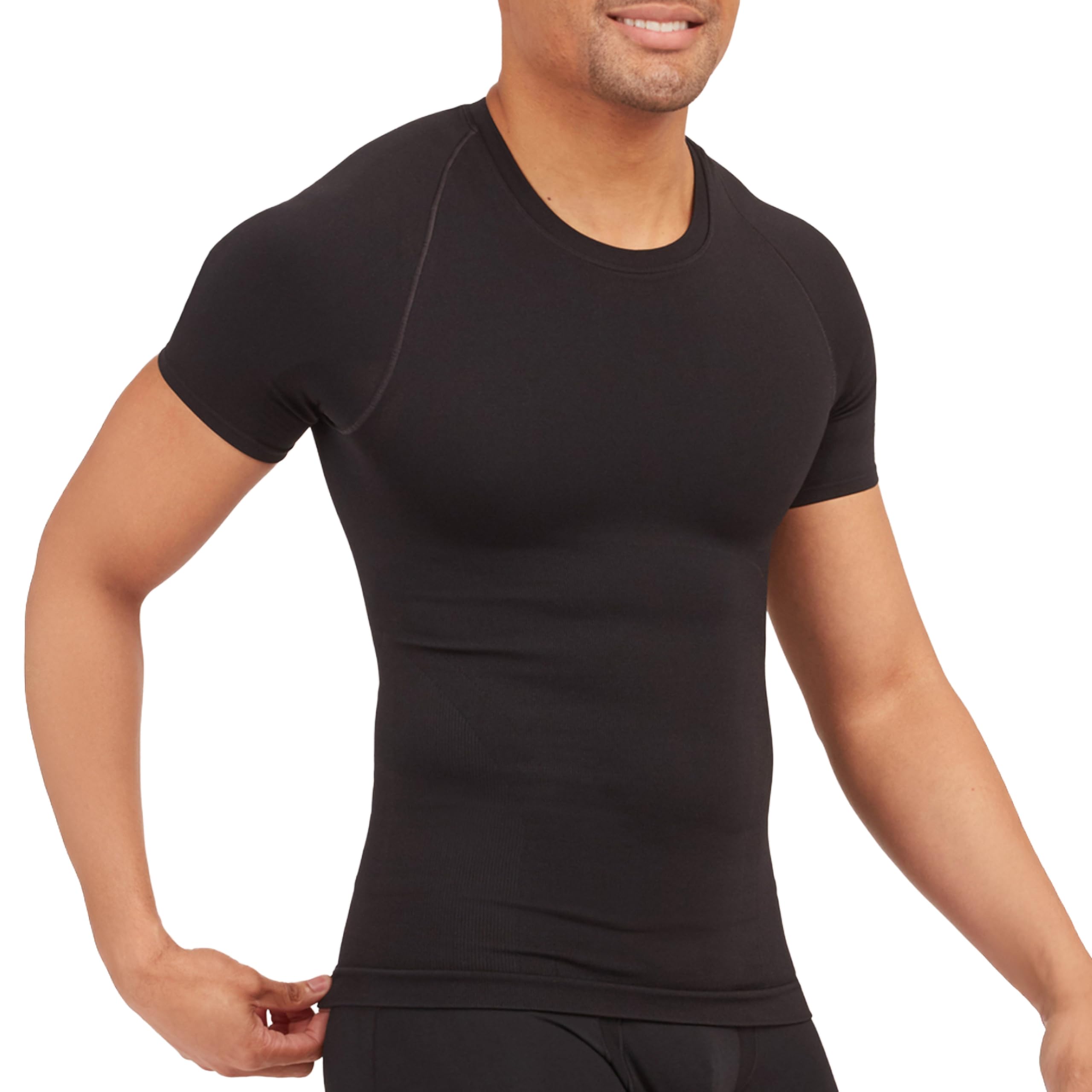 SPANX Mens Ultra Sculpt Seamless Crew Neck - Mens Compression T-Shirt - Flattering Support - Breathable & Sweat Wicking product thumbnail 2