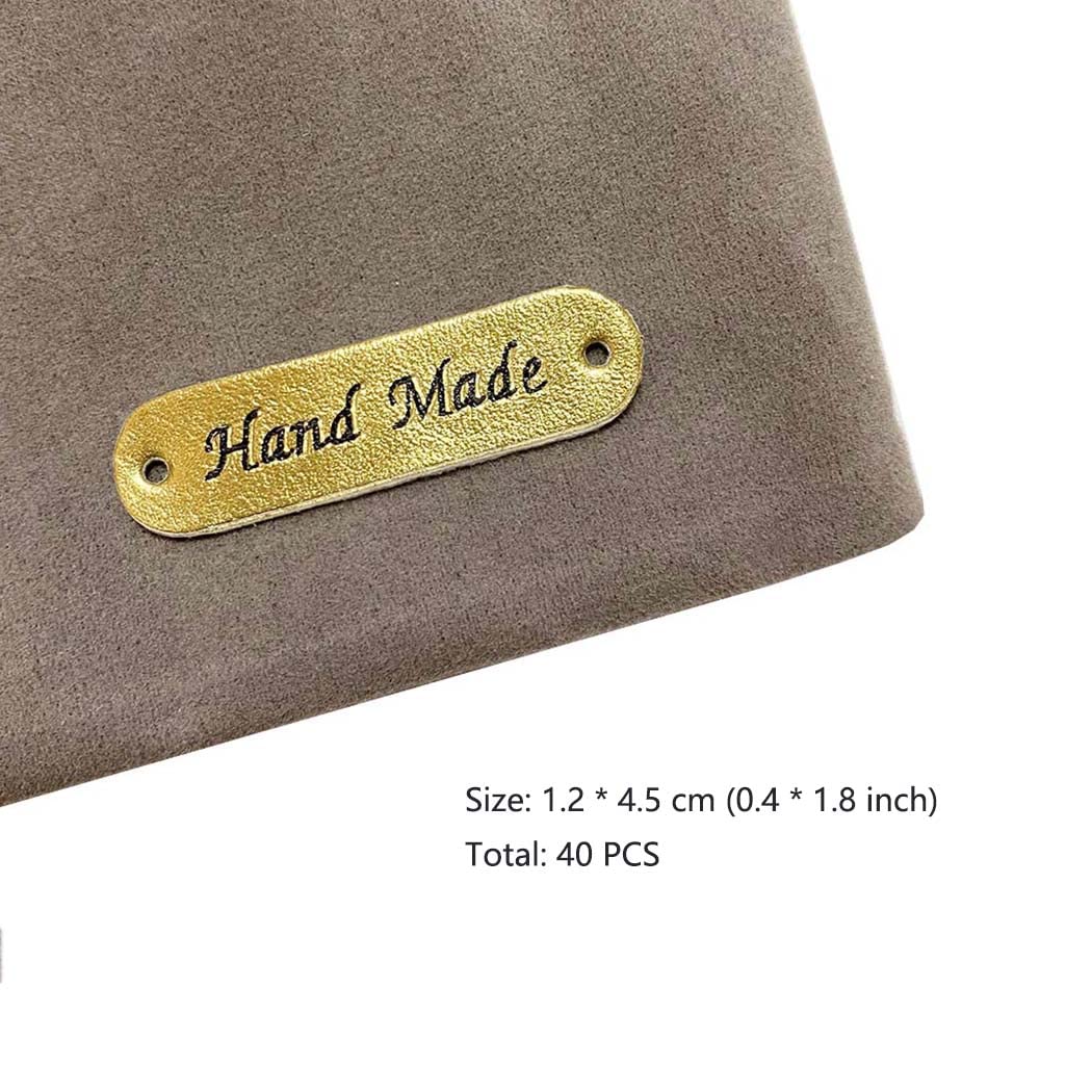 Borsgye – Lot De 30 étiquettes En Similicuir Relief Motif Lapin, 2x5 Cm – Pour Couture, Sacs, Vêtements