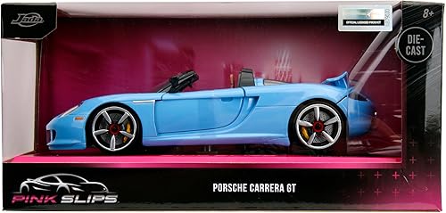 Miniatura 8 de Pink Slips 124 W6 Porsche Carrera GT - Coche fundido a presión, juguetes para niños y adultos (azul claro)