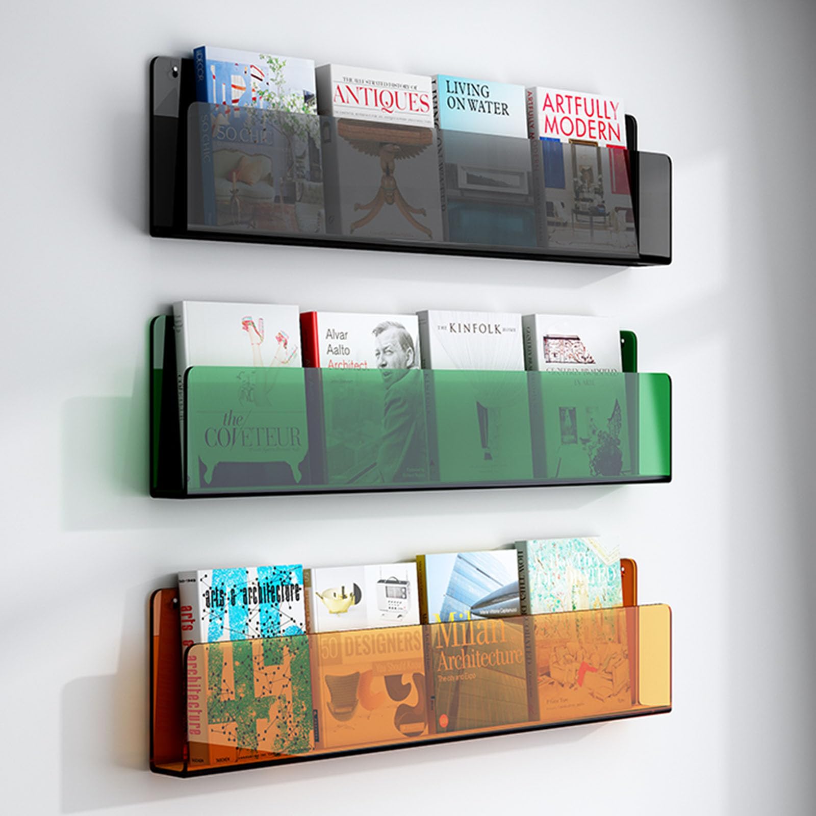 Portafolletos de pared de malla， Expositor vertical de pared: ideal for folletos, revistas, folletos, menús, volantes y panfletos.(31.2 in)