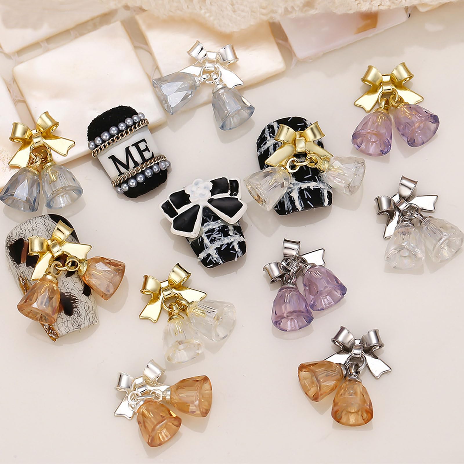 クリスマス ネイルパーツ デコレーション パーツ ネイルアート 6箱入り ネコポス送料無料】ネイルパーツ バラエティクリスマスパーツ 全