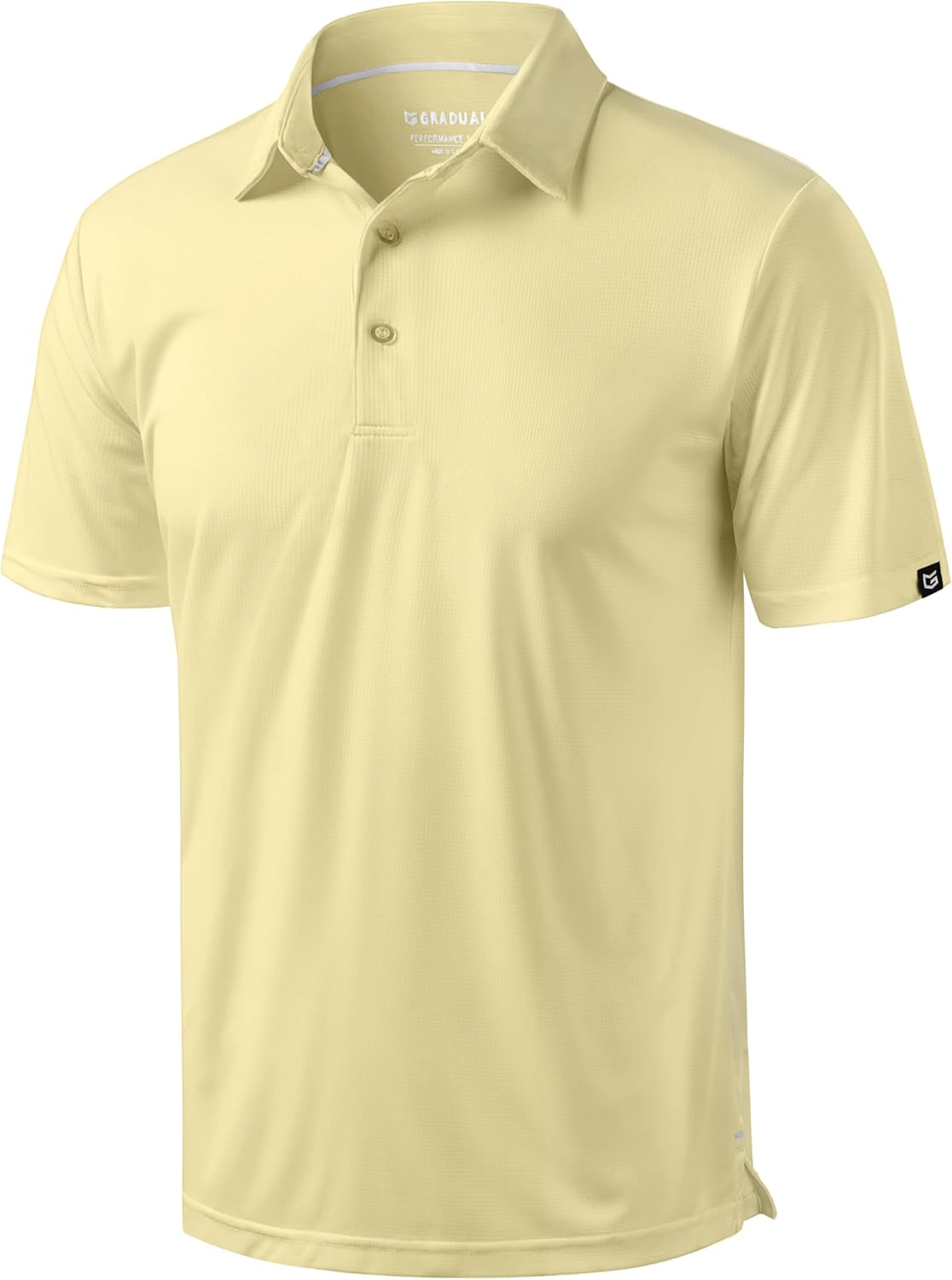 Mens Golf Shirt Jacquard Short Sleeve Dry Fit Moisture Wicking Performance Athletic Summer Collared Polo Shirts for Men