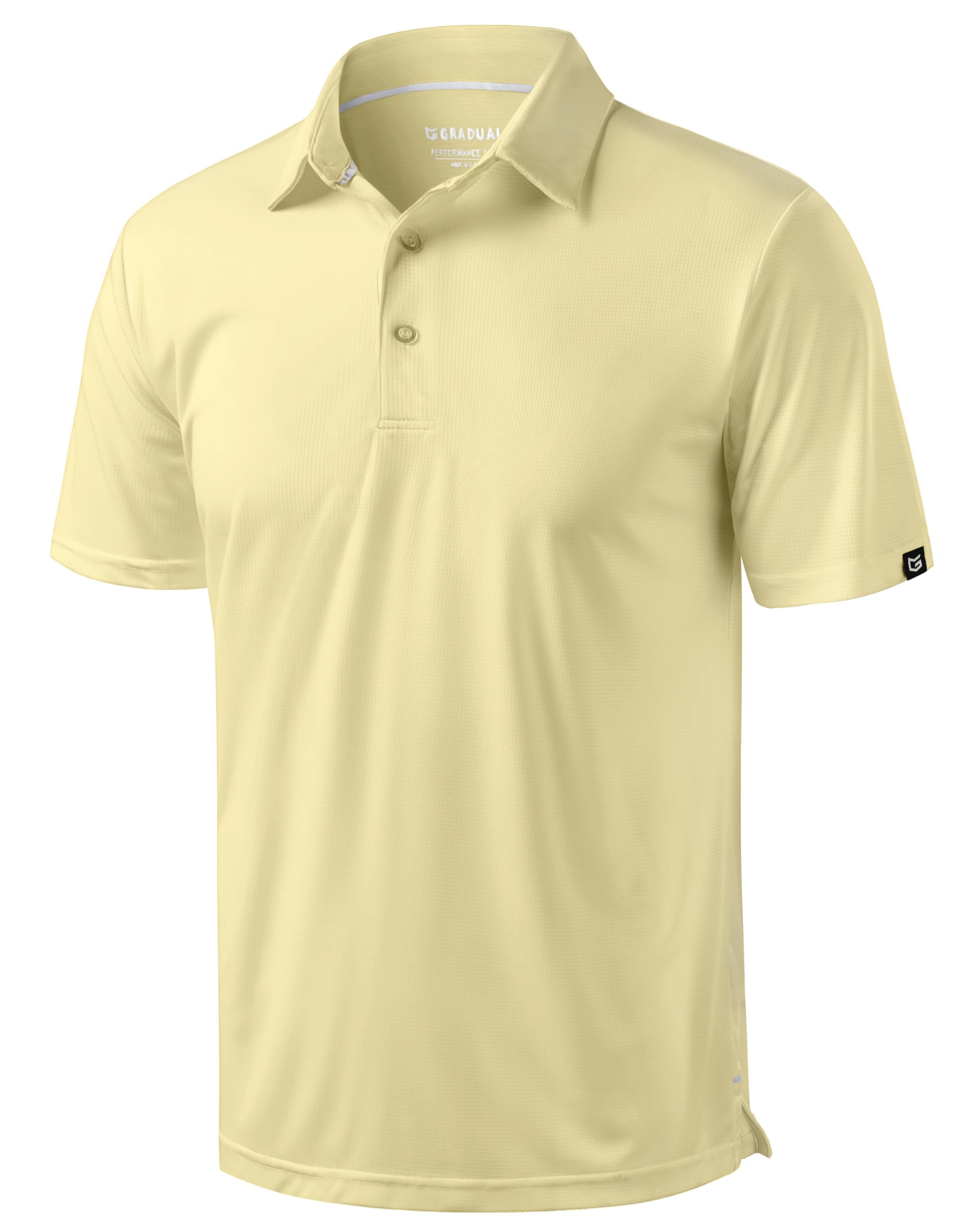 Mens Golf Shirt Grid Lightweight Short Sleeve Dry Fit Moisture Wicking Performance Athletic Collared Polo Shirts for Men — view 16