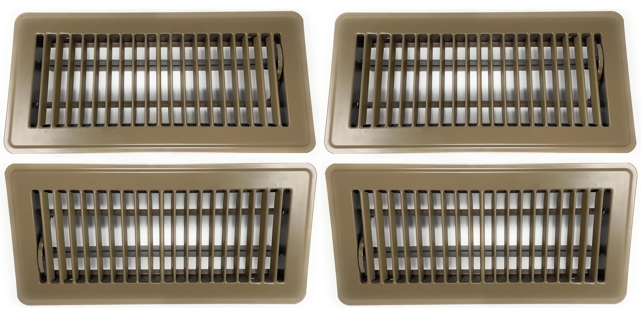 Metal Magery Bodenlüftungsregister – 4 Stück, 10,2 X 25,4 Cm, Braun, Aus Stahl, Für Wohnmobile & Häuser