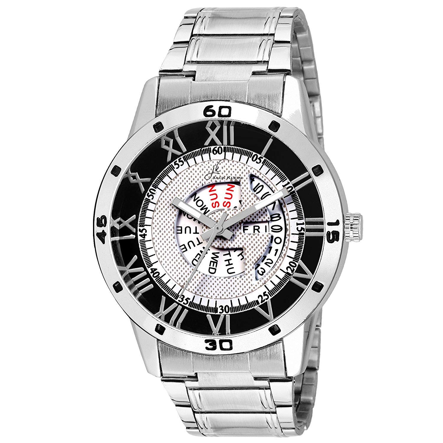 Jack Klein Analogue White Dial Day and Date Mens Watch (B07L78VD9T) Amazon Price History, Amazon Price Tracker