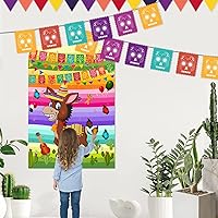 Vista 5 de ASTARON Coloca la Cola en el Burrito Juego Mexicano del Burrito con 24 Adhesivos de Cola para Fiesta del Cinco de Mayo, Fiesta Mexicana, Fiesta