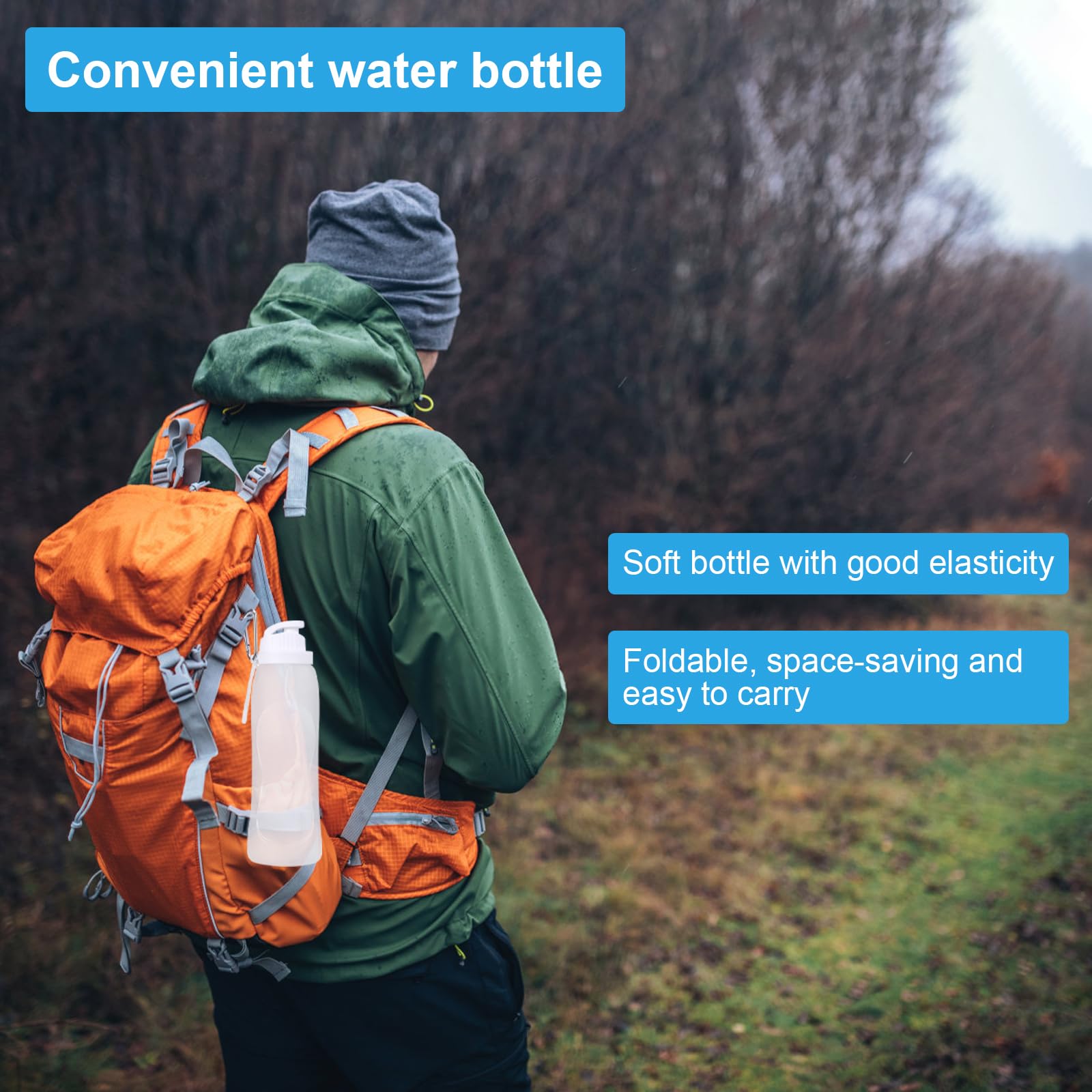 Bouteille D'eau Pliable 500ml Bouteille D'eau De Sport