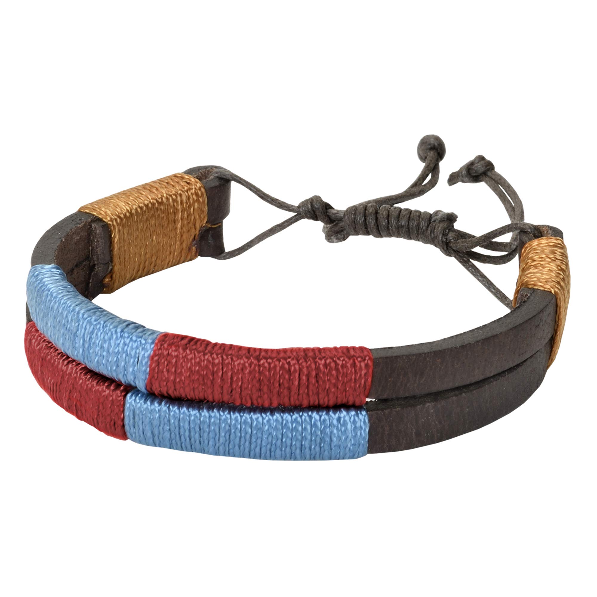 Cinturón argentino de piel, con pulsera de hilo y cuero a juego. Cinturón bordado sobre cuero, para hombre y mujer. Cinturones argentinos Polo.