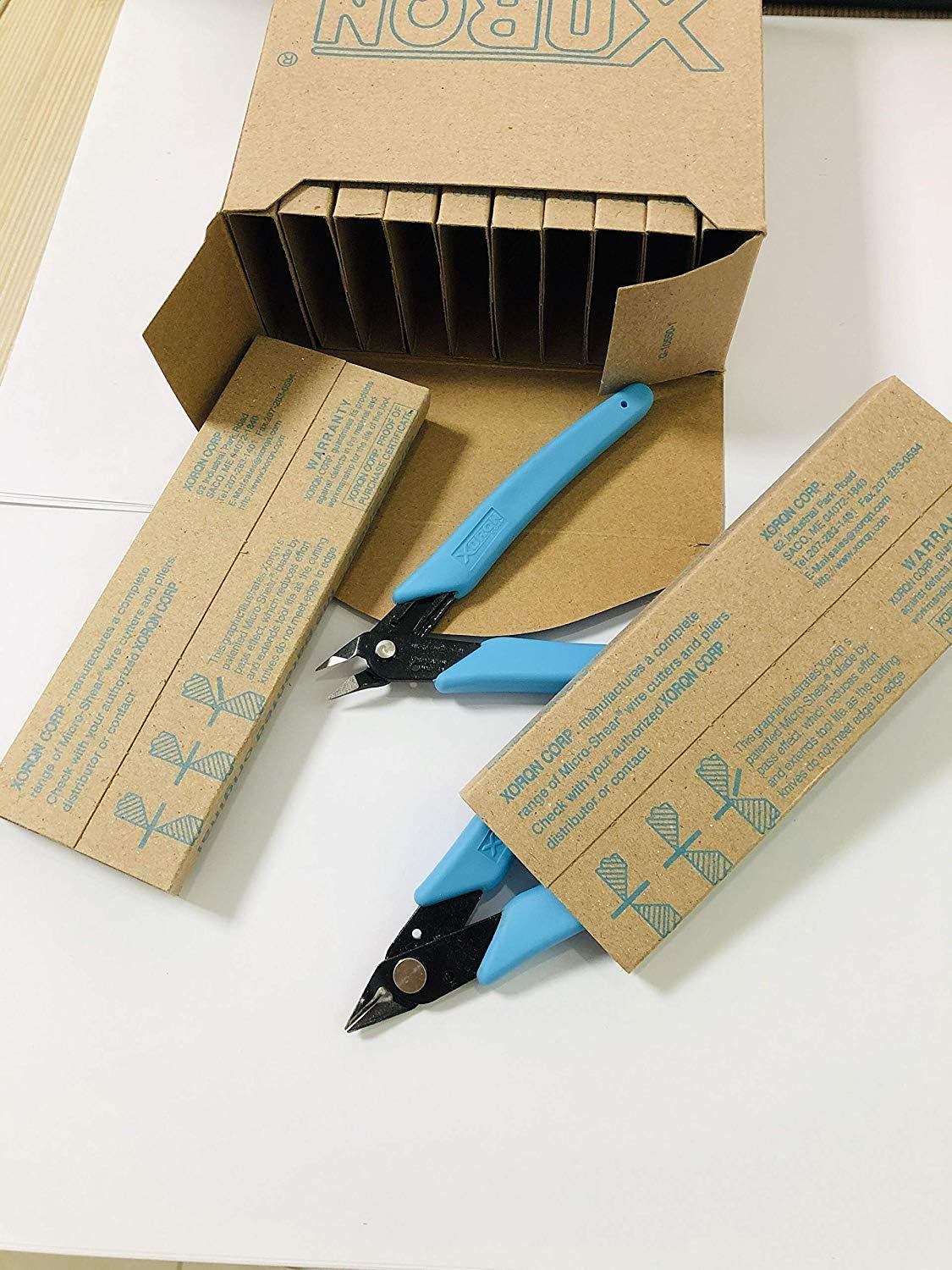 Micro Wire Cutter (2-Pack), Durable Diagonal Cutters for Electronics Repair, Jewelry Crafting, Model building and DIY Cutting Pliers (5 INCH, 170ii - Blue)