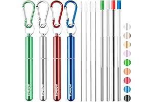 Collapsible Folding Reusable Drinking Straws